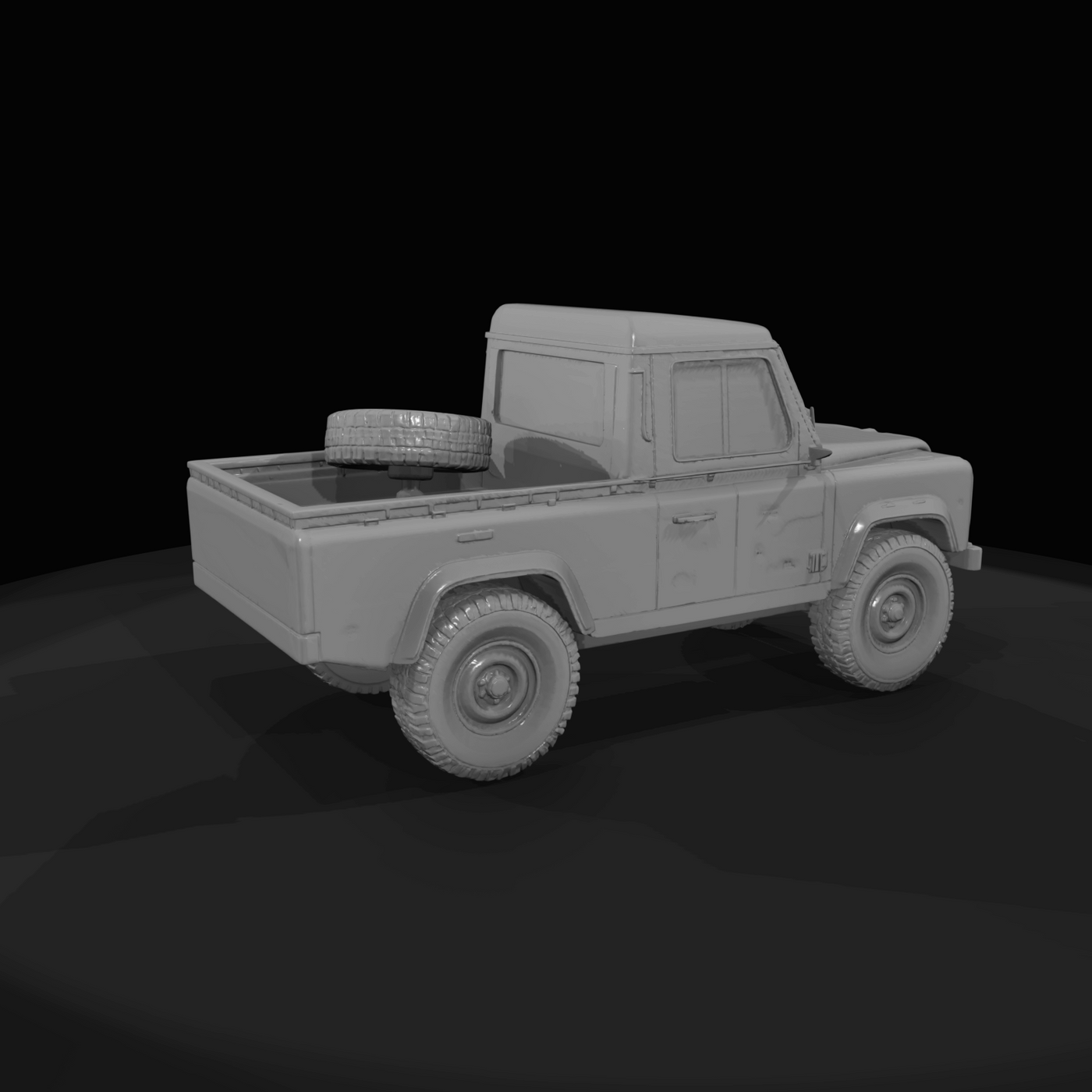 miniature pickup truck (toy/model)