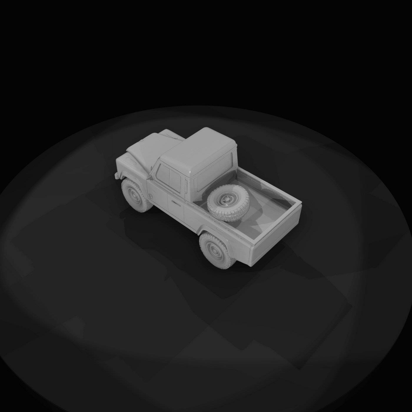 miniature pickup truck (toy/model)