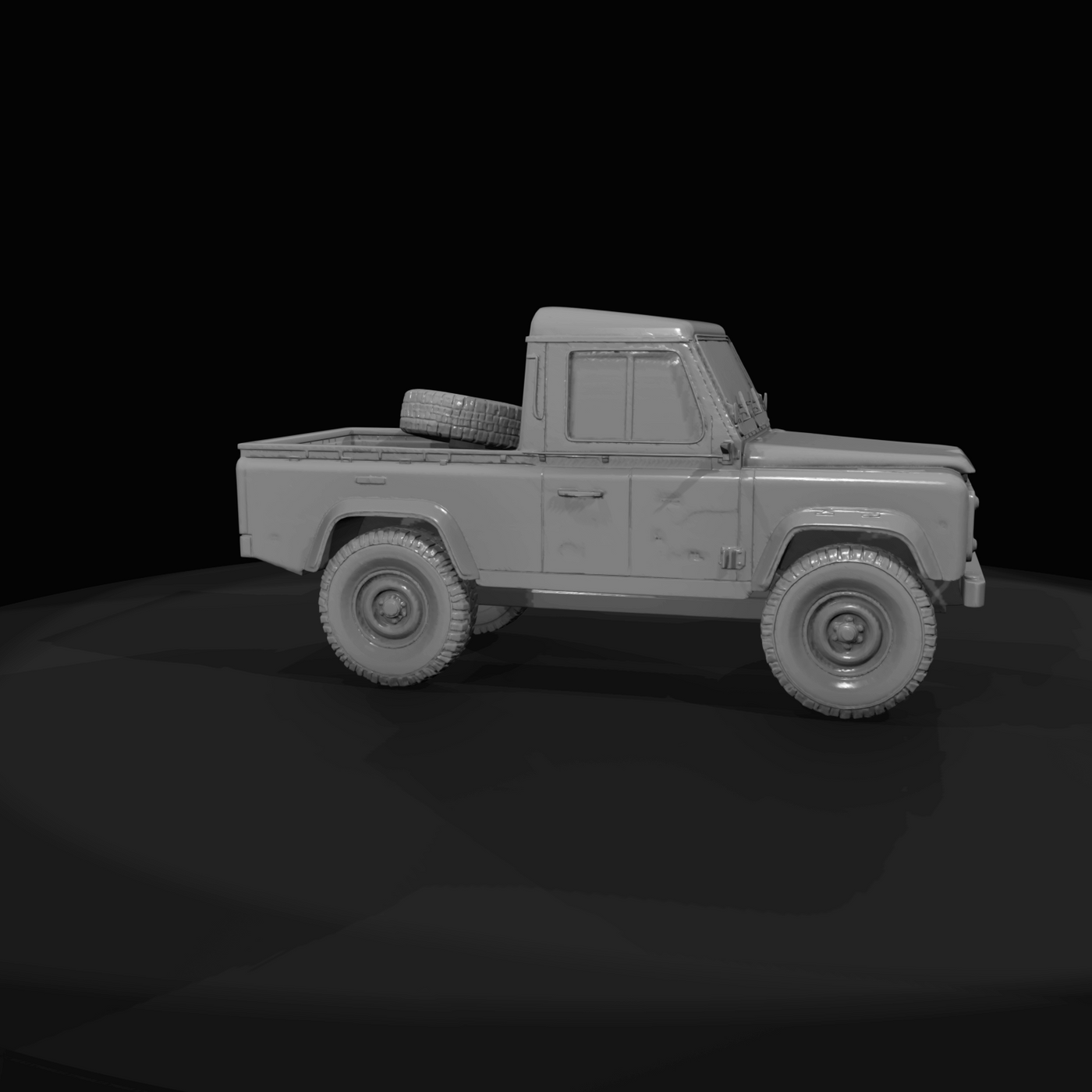 miniature pickup truck (toy/model)