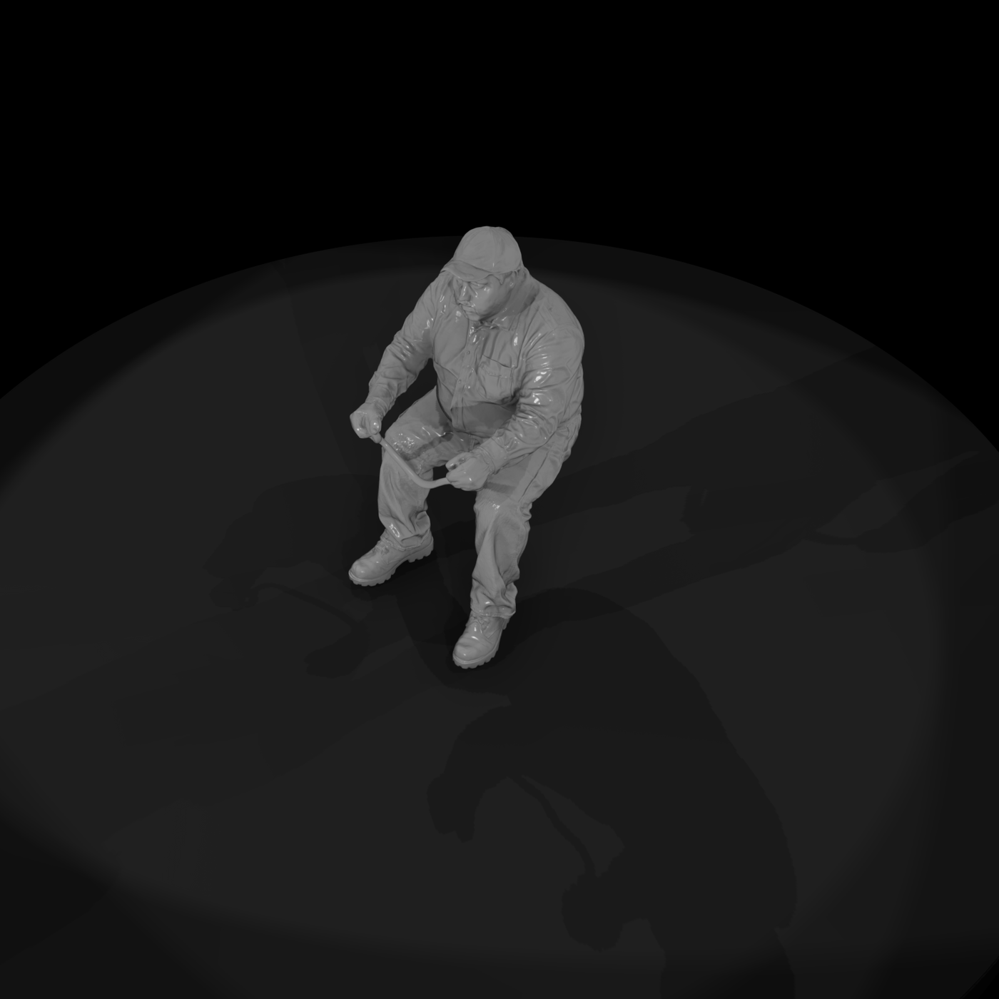 Landscaping crew gardening man 3d