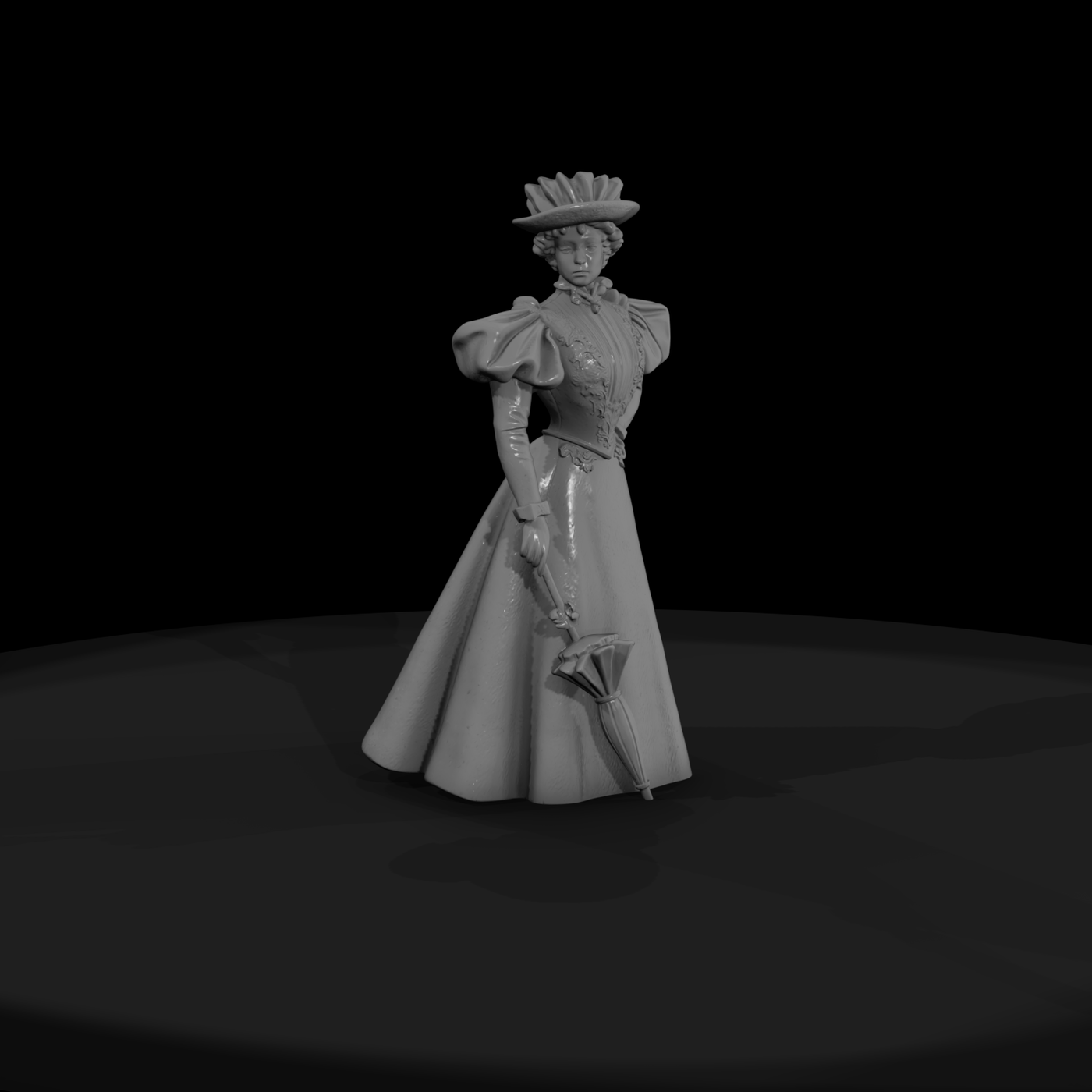 Le Costume Moderne 1896 fashion figure for diorama