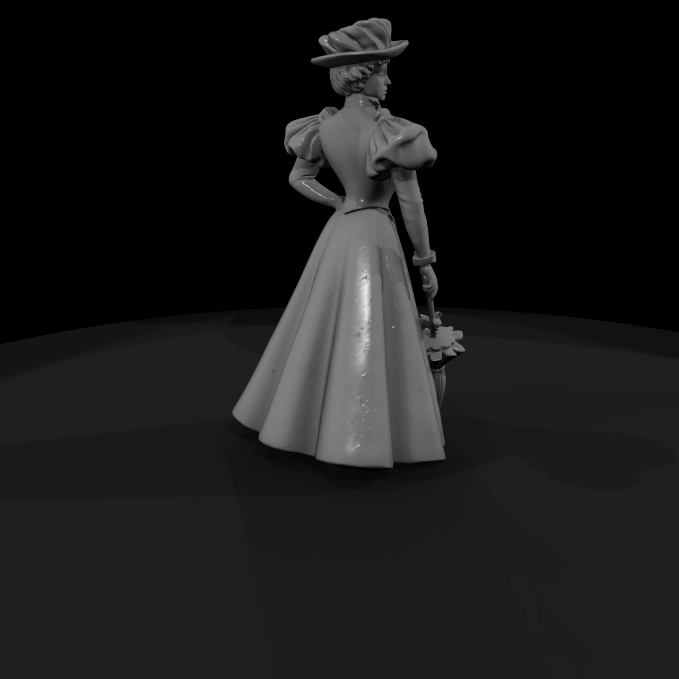 Le Costume Moderne 1896 fashion figure for diorama