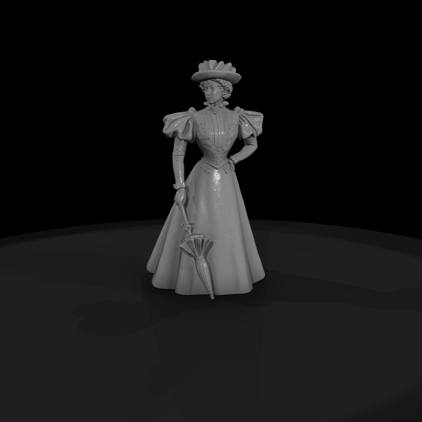 Le Costume Moderne 1896 fashion figure for diorama
