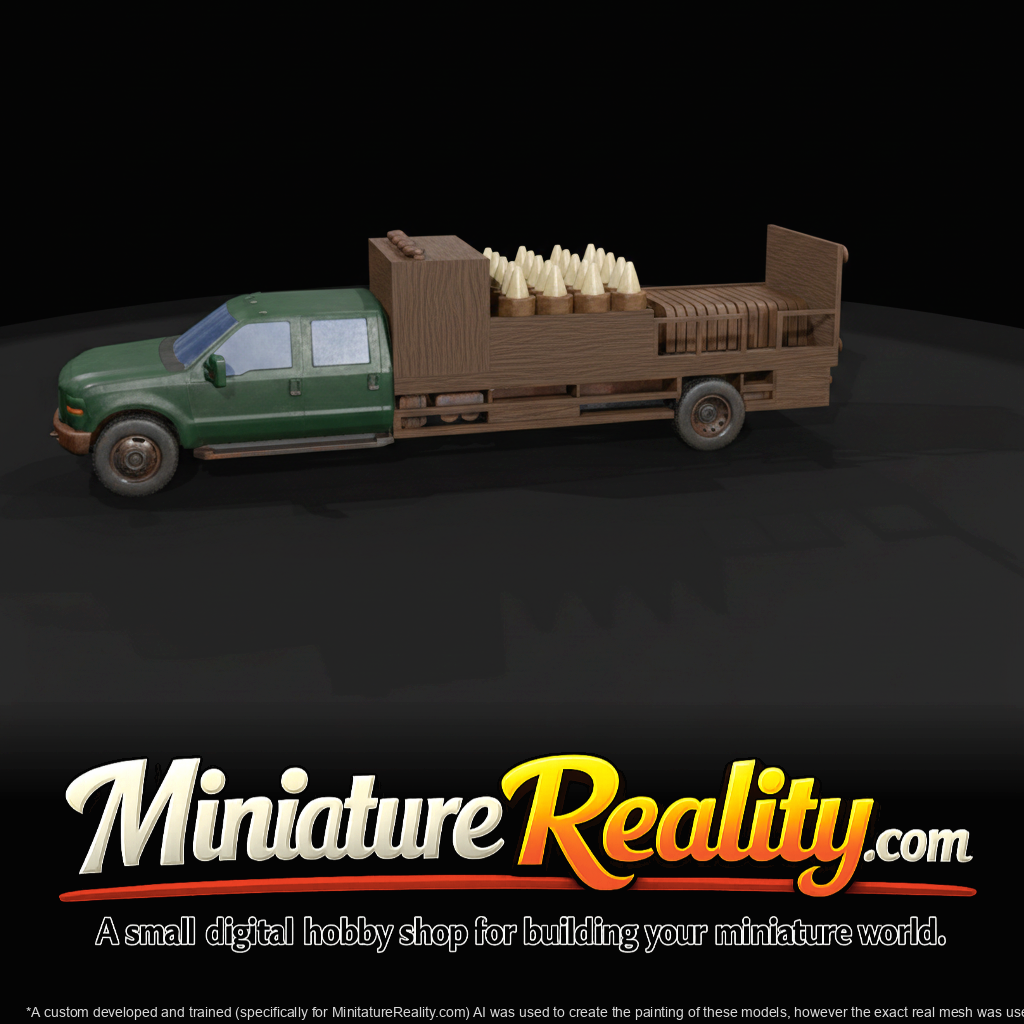 Long bed pickup highway cones and flasher v1