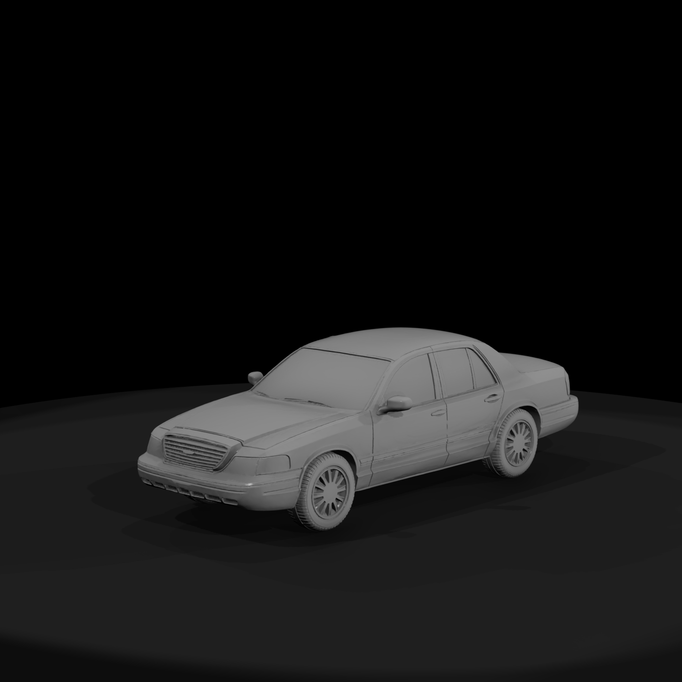 Low-Poly Sedan Car for Dioramas