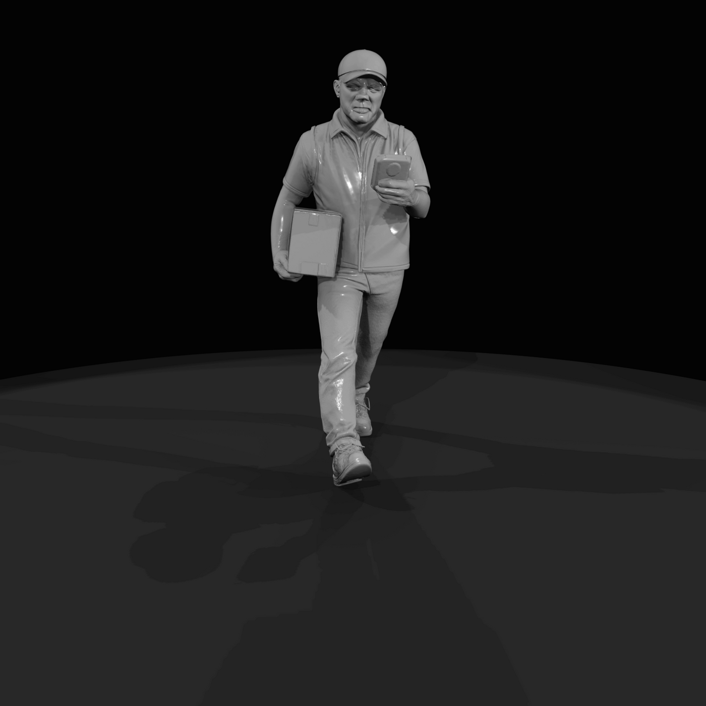 Modern Delivery Worker Figure (2020s) — Amazon Driver