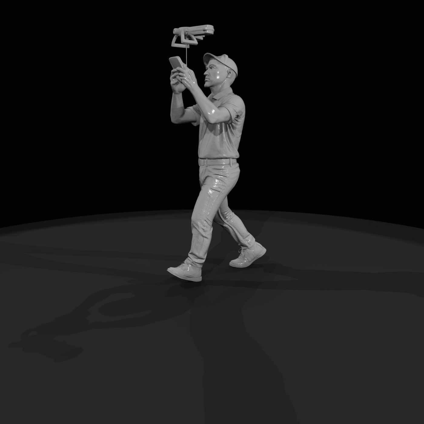 Modern Delivery Worker Figure (2020s) — Drone Operator