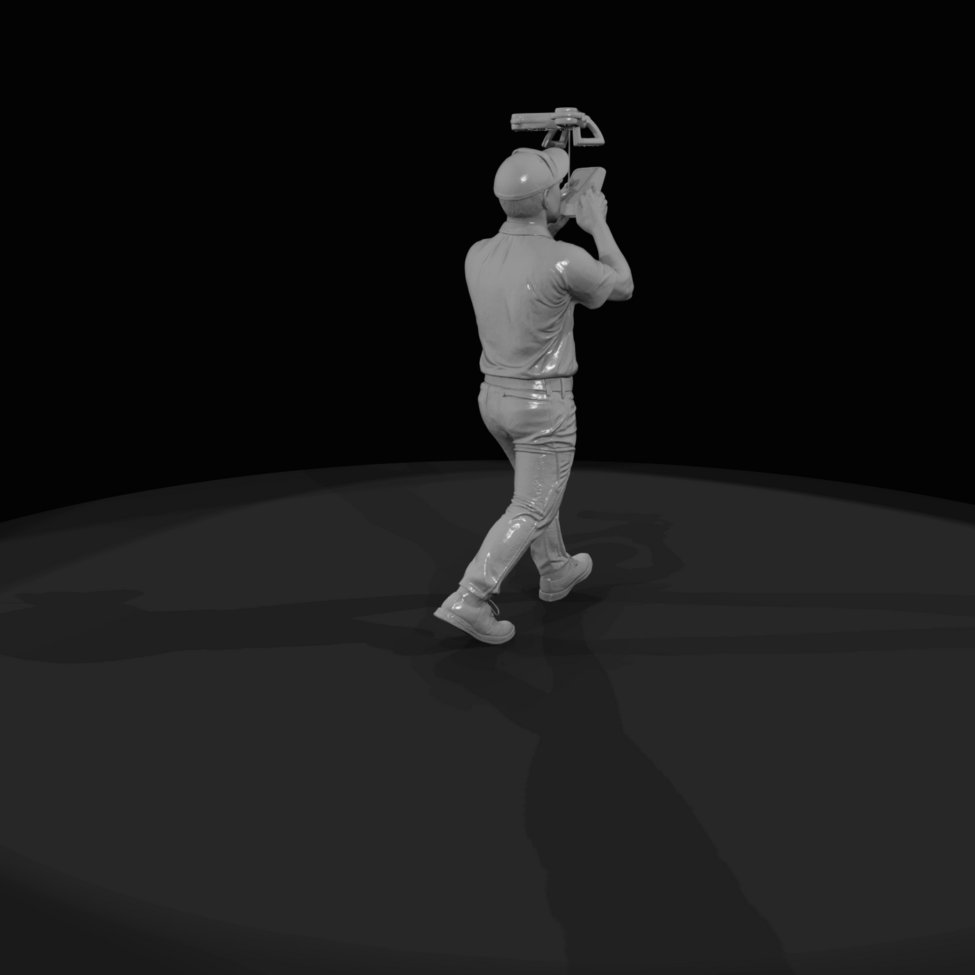 Modern Delivery Worker Figure (2020s) — Drone Operator