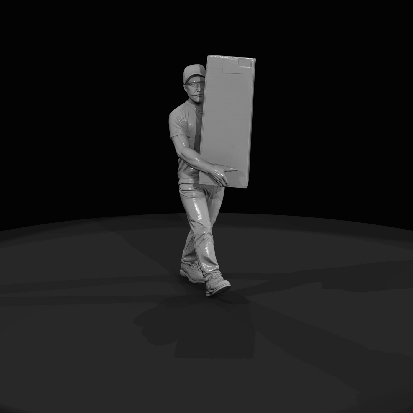 Modern Delivery Worker Figure (2010s-2020s) — Furniture Delivery Crewman