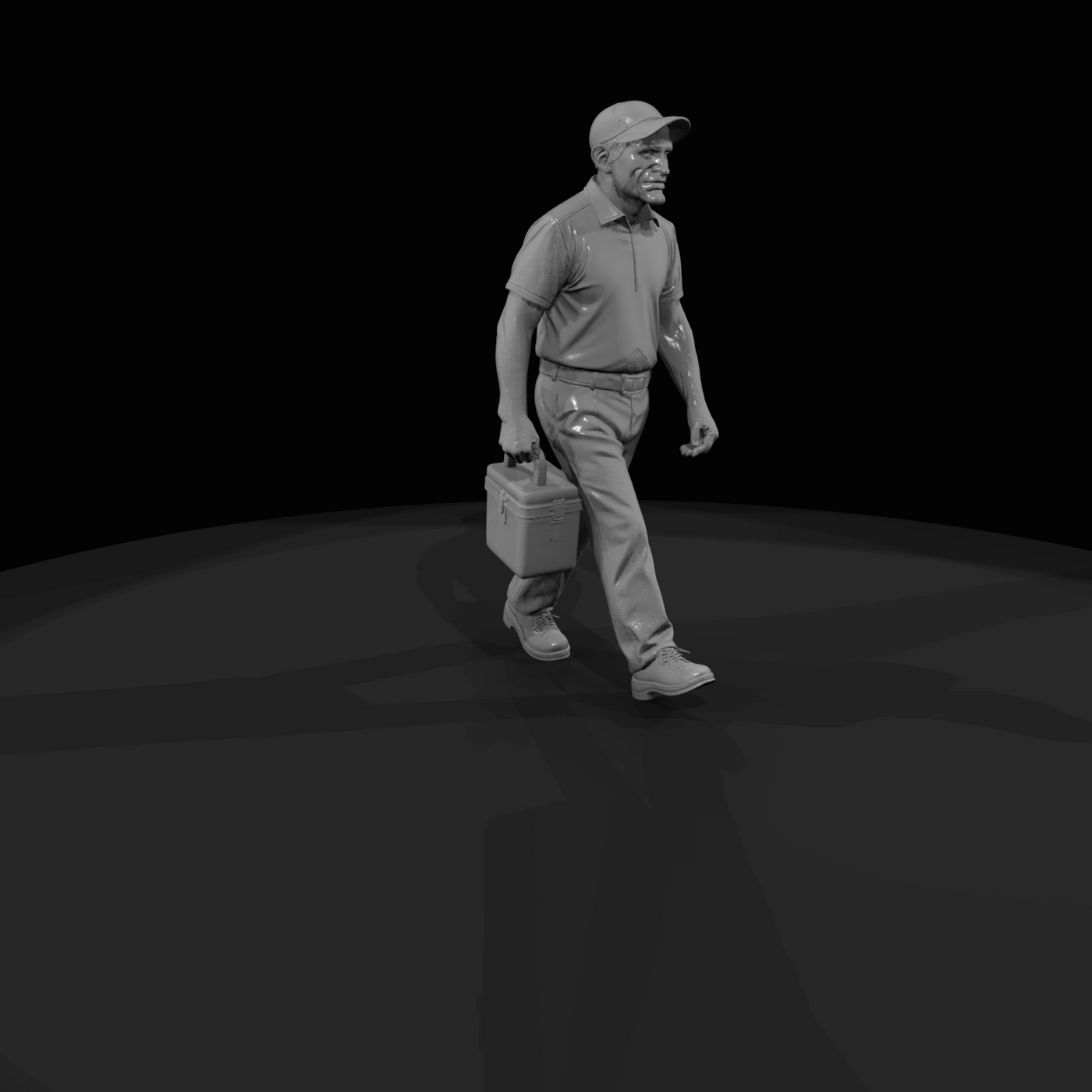 Modern Delivery Worker Figure (2000s-2020s) — Medical Courier