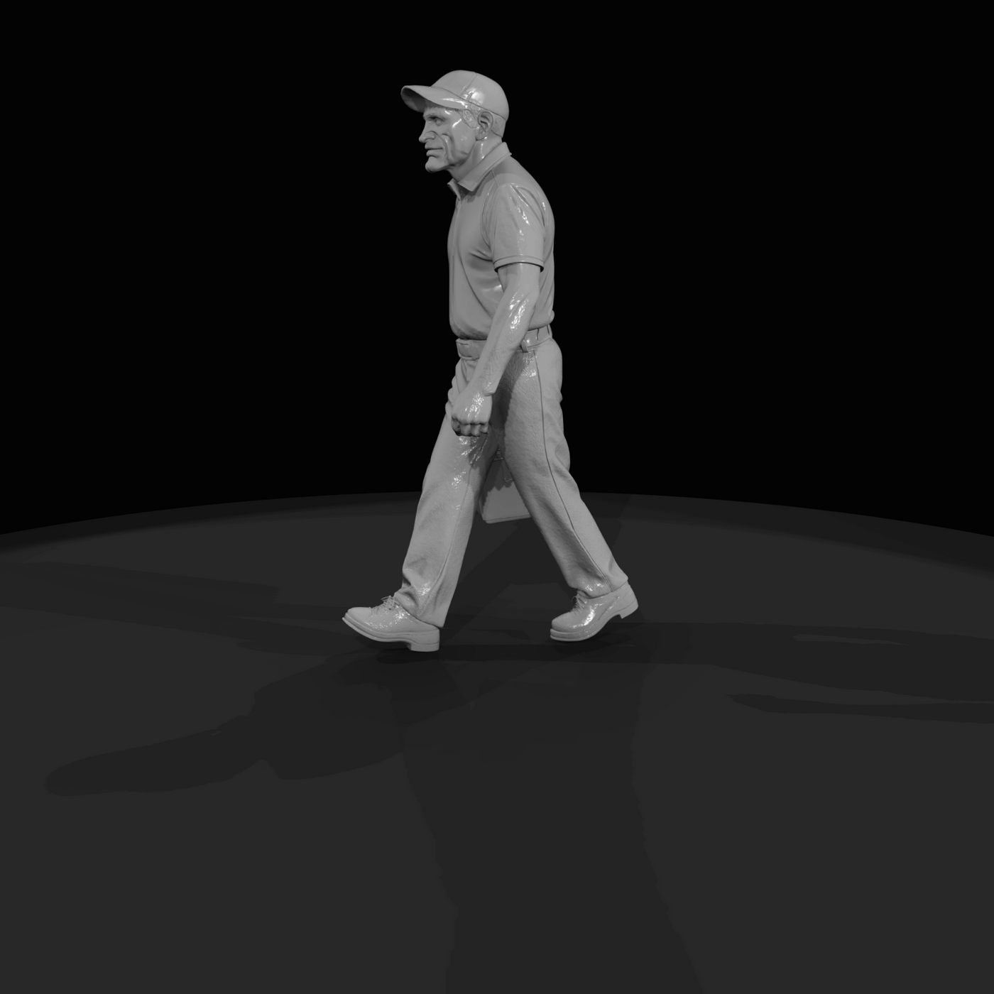 Modern Delivery Worker Figure (2000s-2020s) — Medical Courier