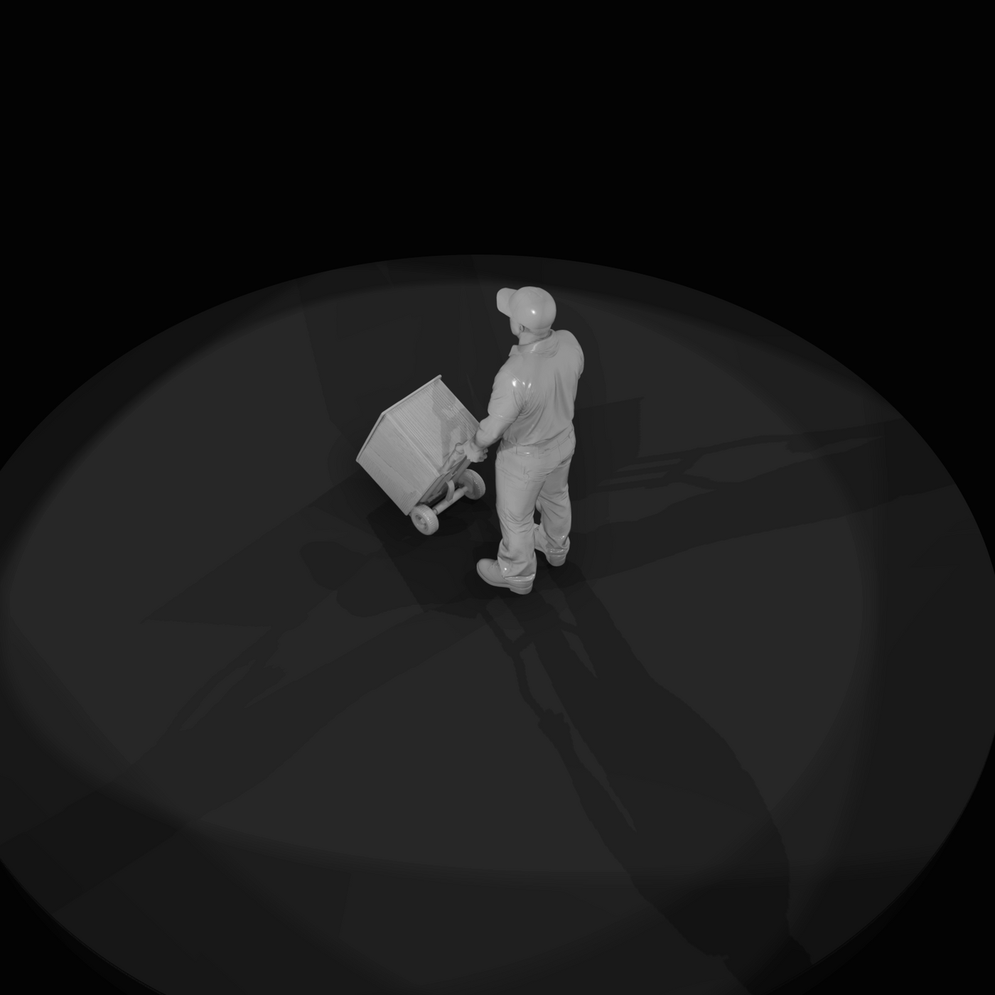 Modern Delivery Worker Figure (2000s-2020s) — Oversized Freight Driver