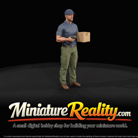 Modern Delivery Worker Figure (2020s) — Package Locker Worker