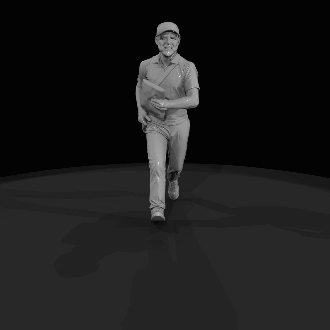Modern Delivery Worker Figure (2010s-2020s) — Same Day Courier