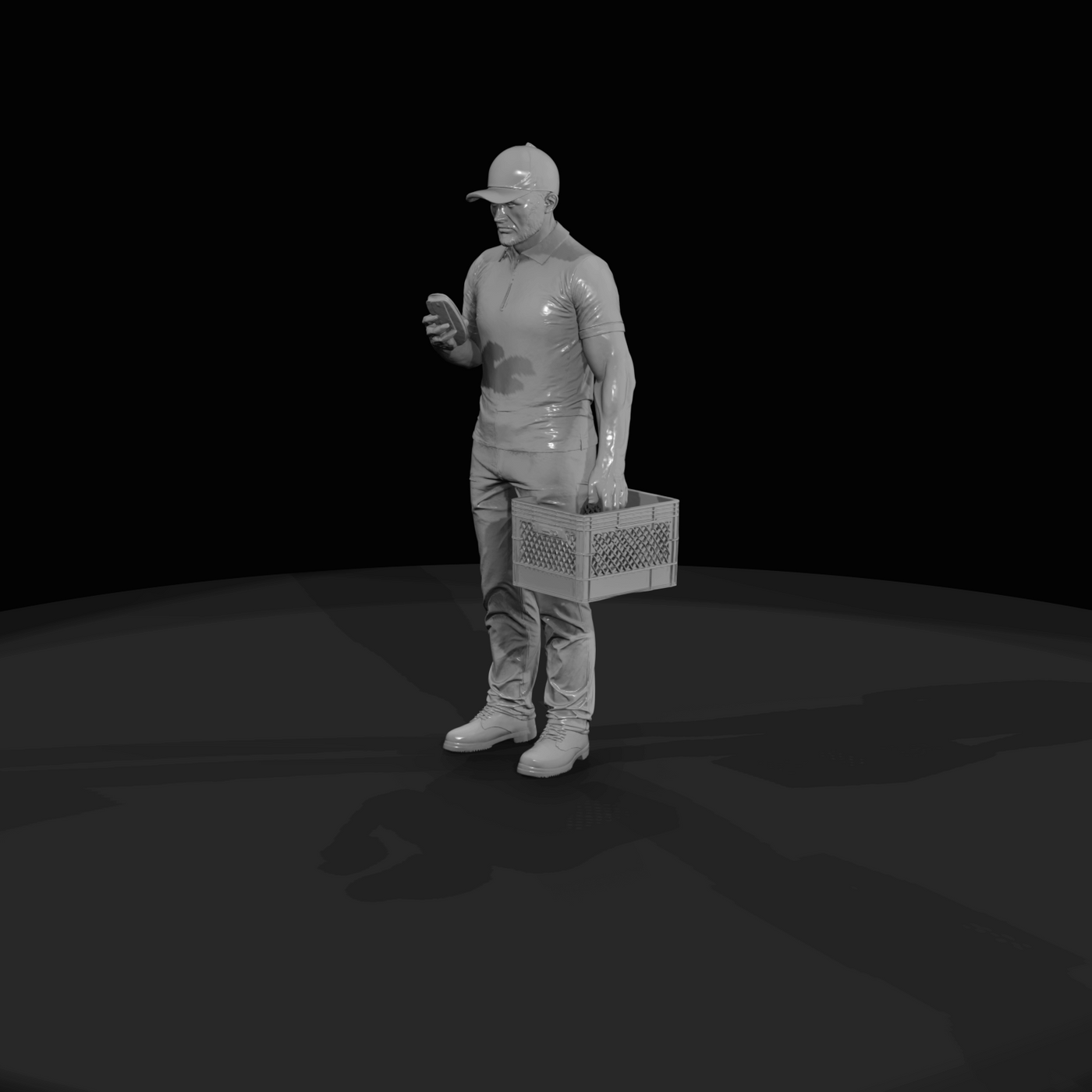 Modern Delivery Worker Figure (2020s) — Warehouse Picker
