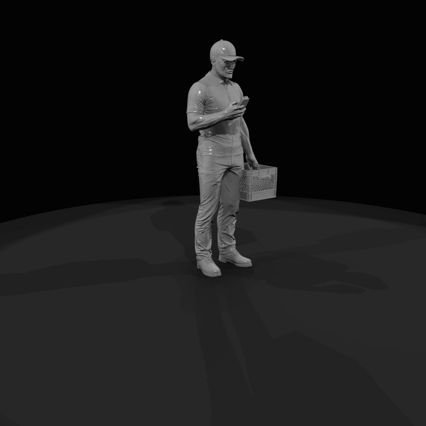 Modern Delivery Worker Figure (2020s) — Warehouse Picker