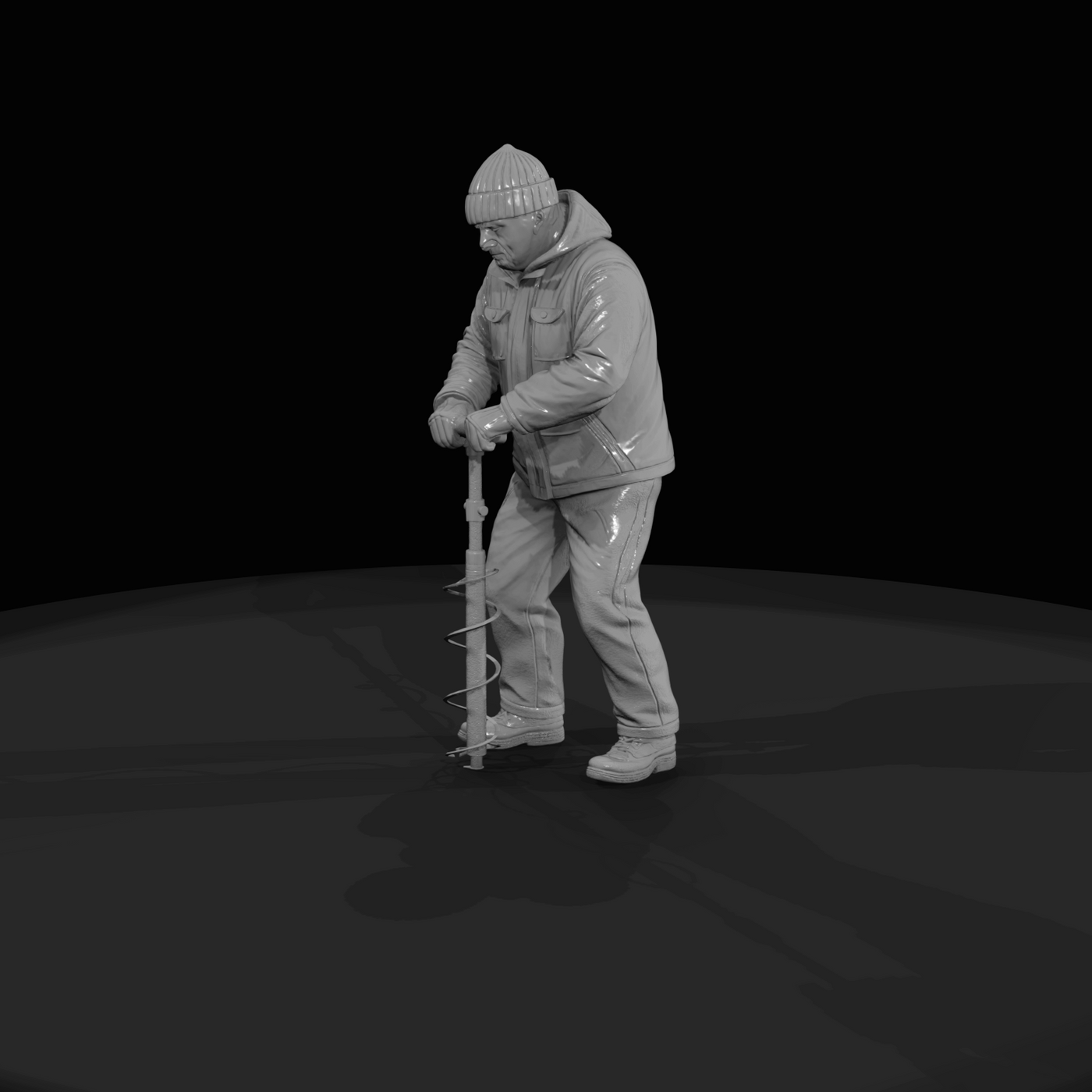 Modern Men Fishing Ice Fisher (2020s)