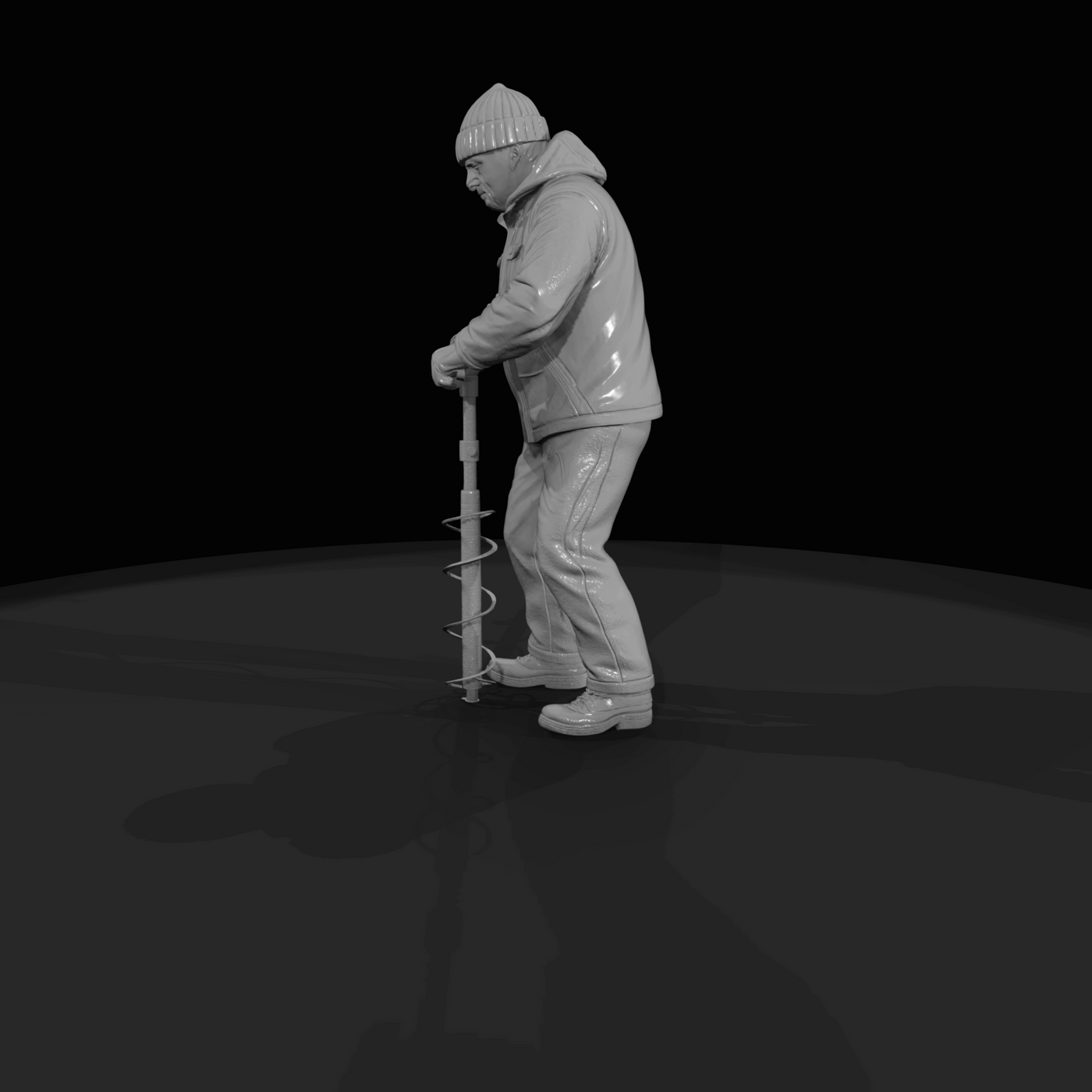 Modern Men Fishing Ice Fisher (2020s)