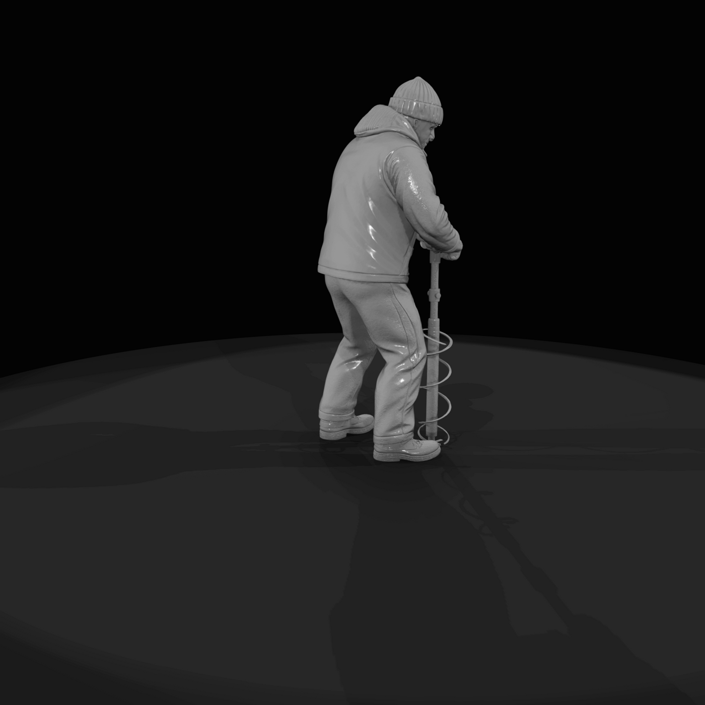 Modern Men Fishing Ice Fisher (2020s)