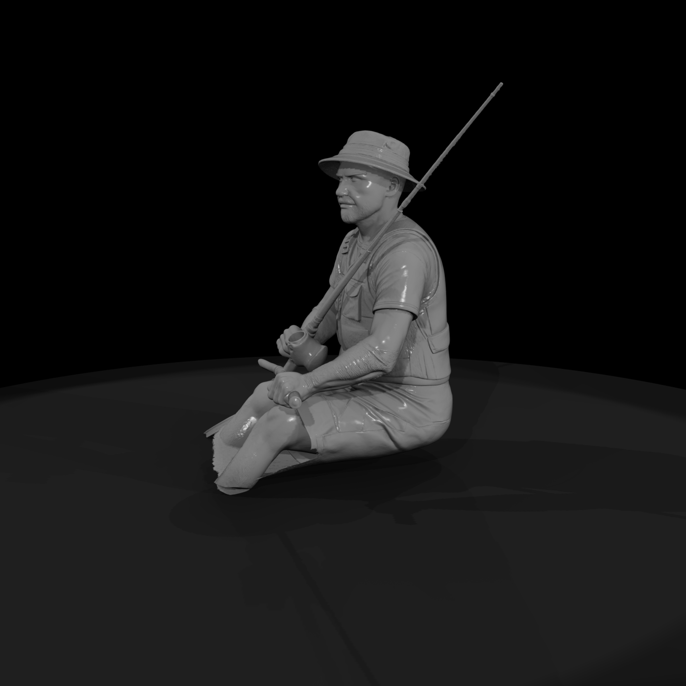 MODERN MEN FISHING Kayak fisherman