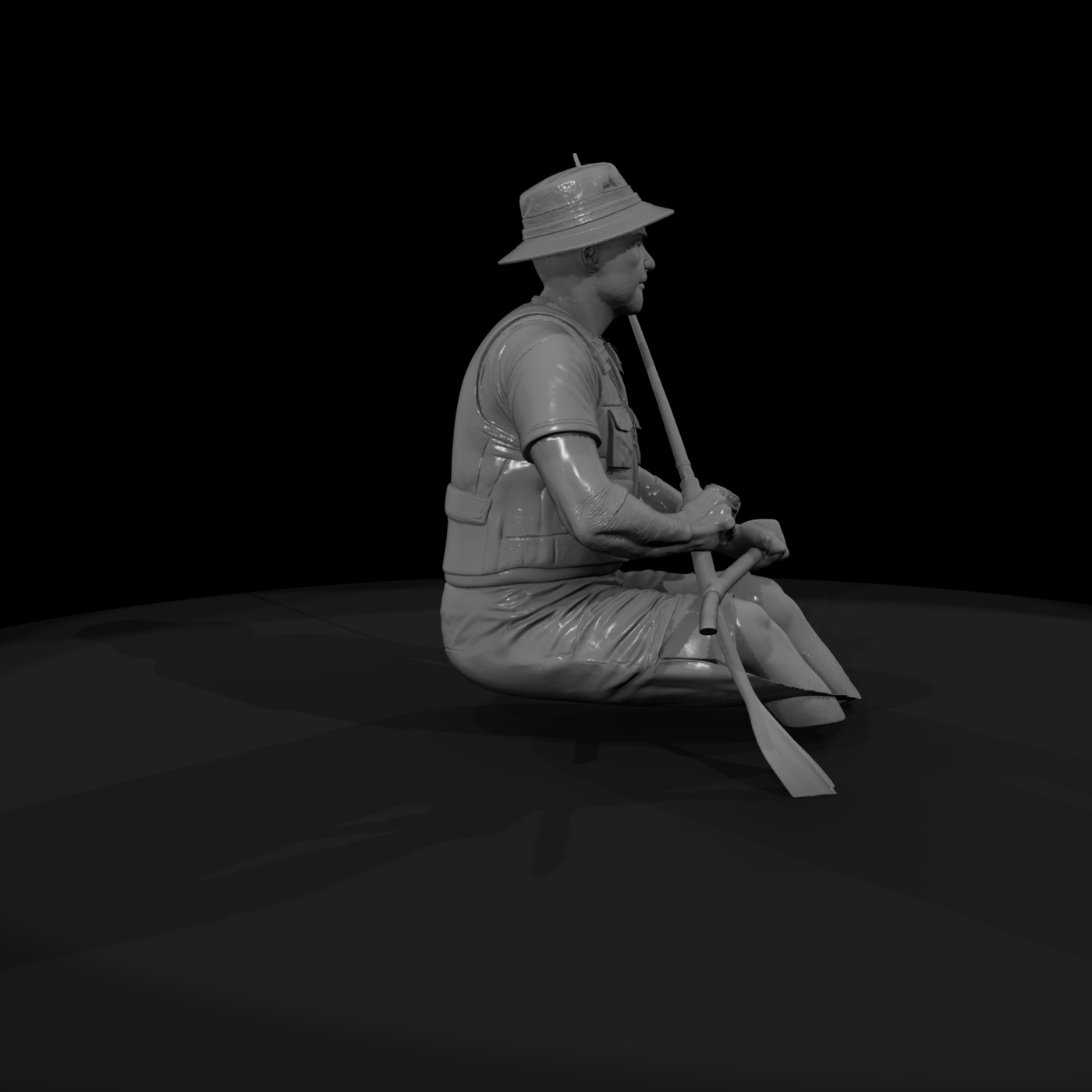 MODERN MEN FISHING Kayak fisherman