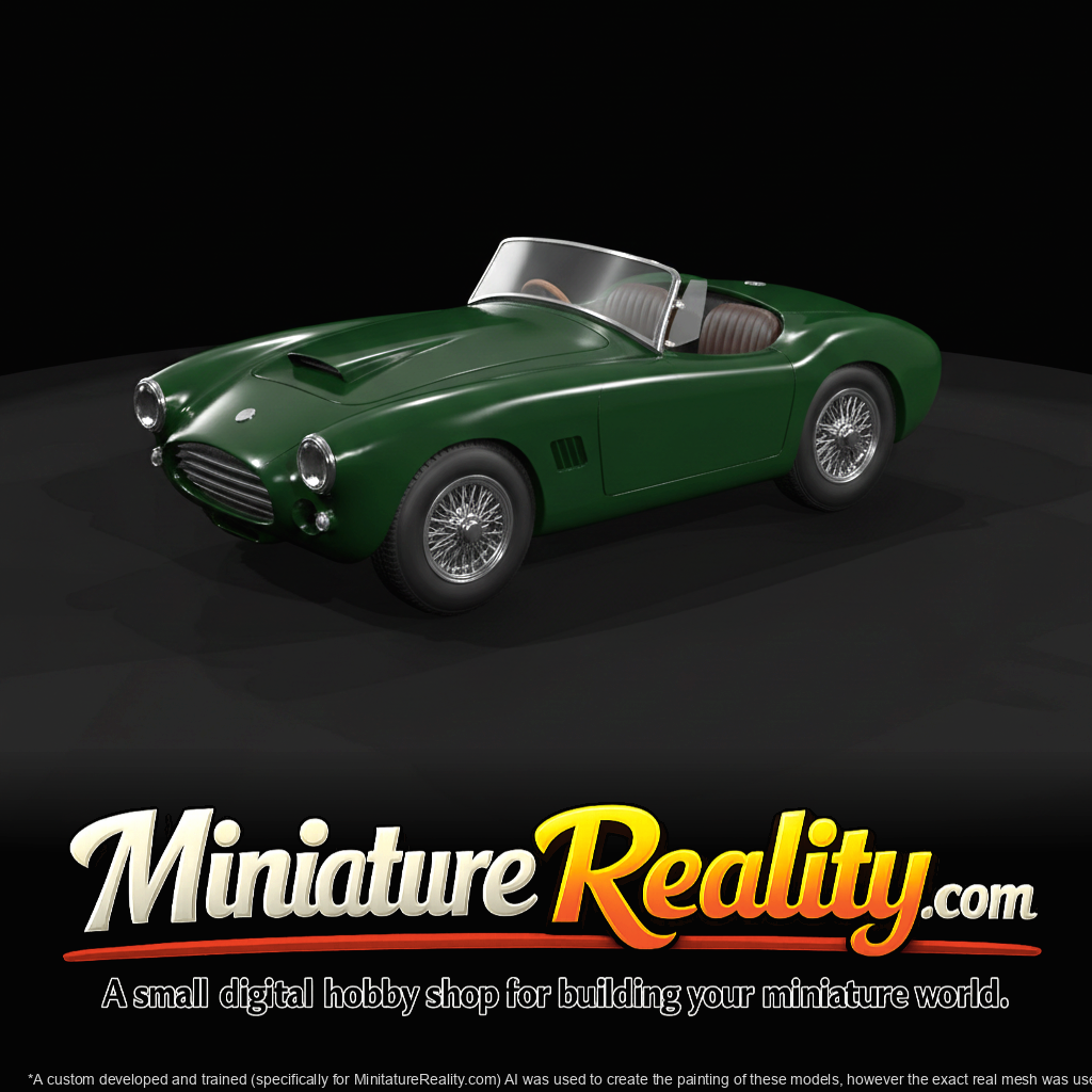 approximate 1950s-era British-style roadster (Austin-Healey/AC-Ace aesthetic) — not an exact make/model
