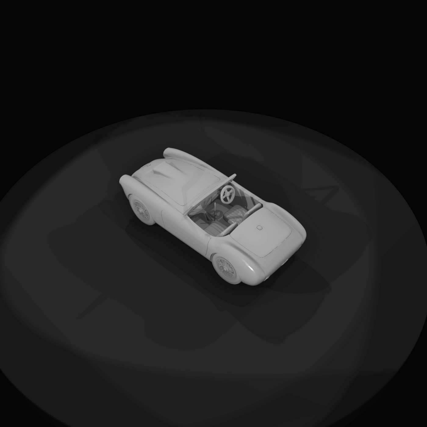 classic convertible sports car (miniature model)