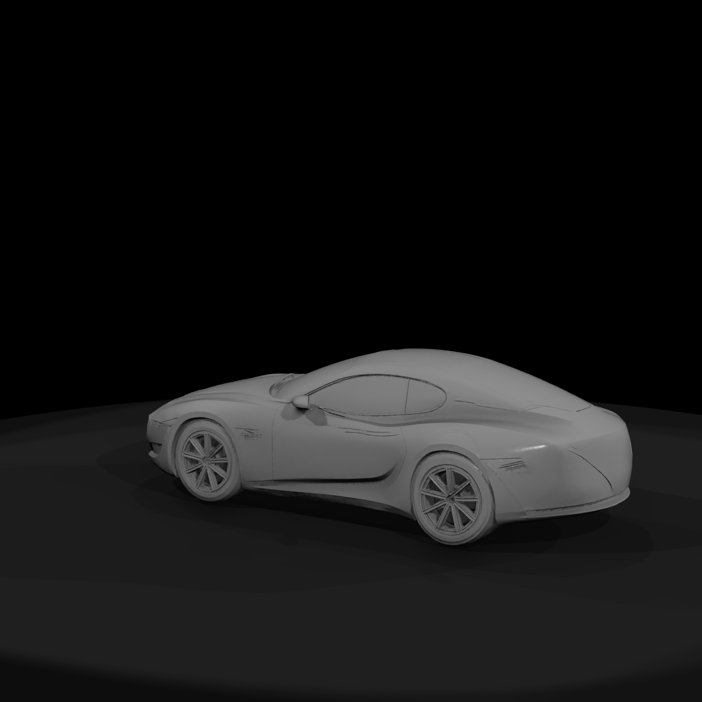 Maserati-style sports coupe for dioramas