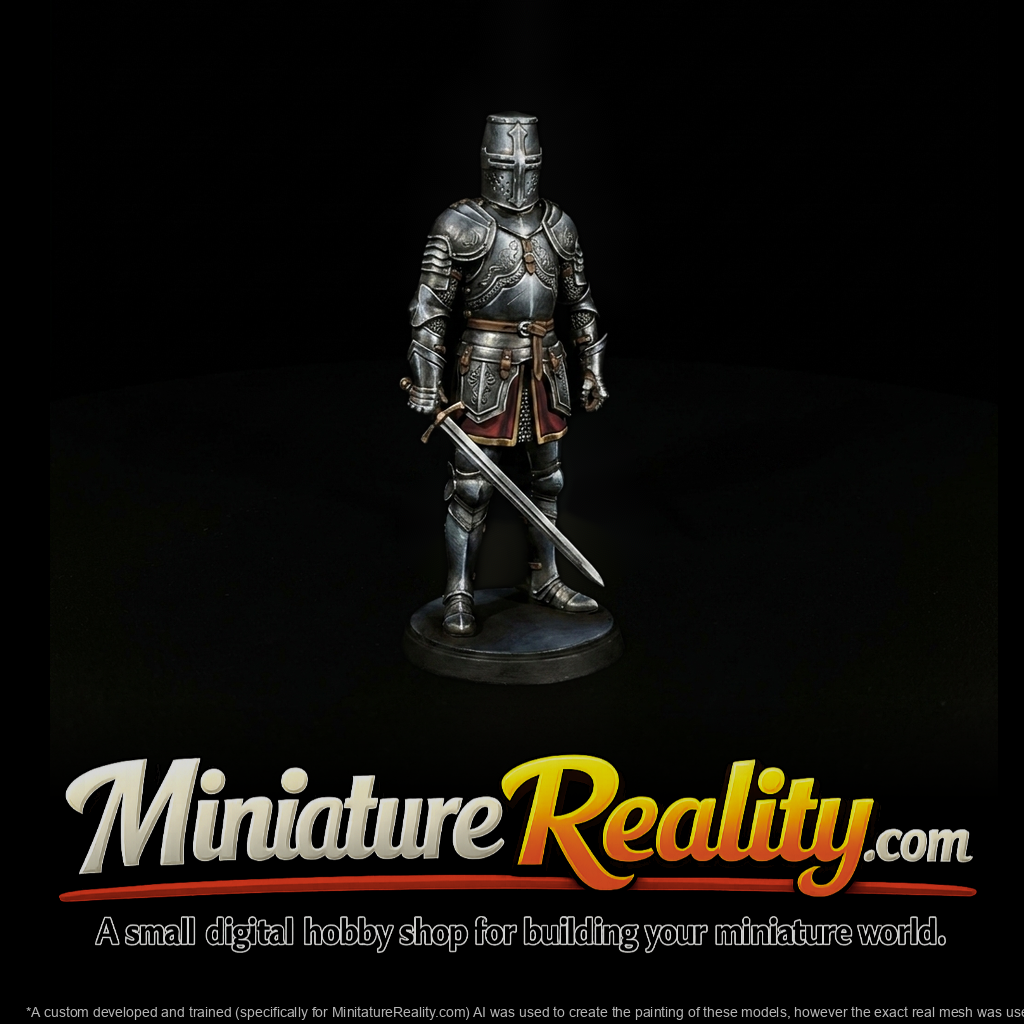 Medieval Knight Figure for Dioramas Static Pose