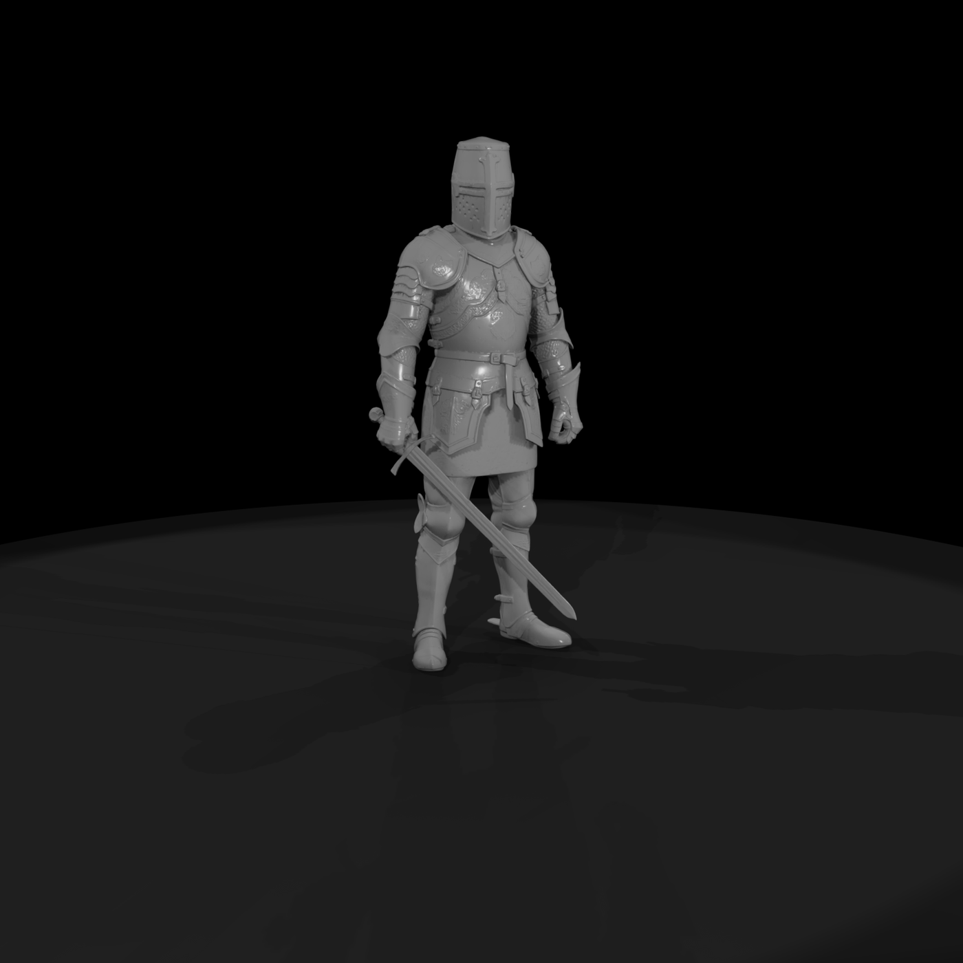 Medieval Knight Figure for Dioramas Static Pose