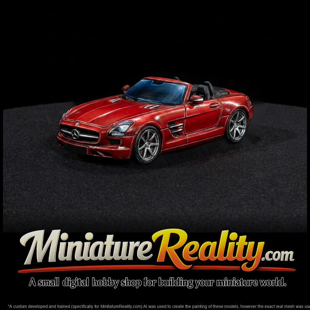Mercedes SLS Convertible Diorama Car