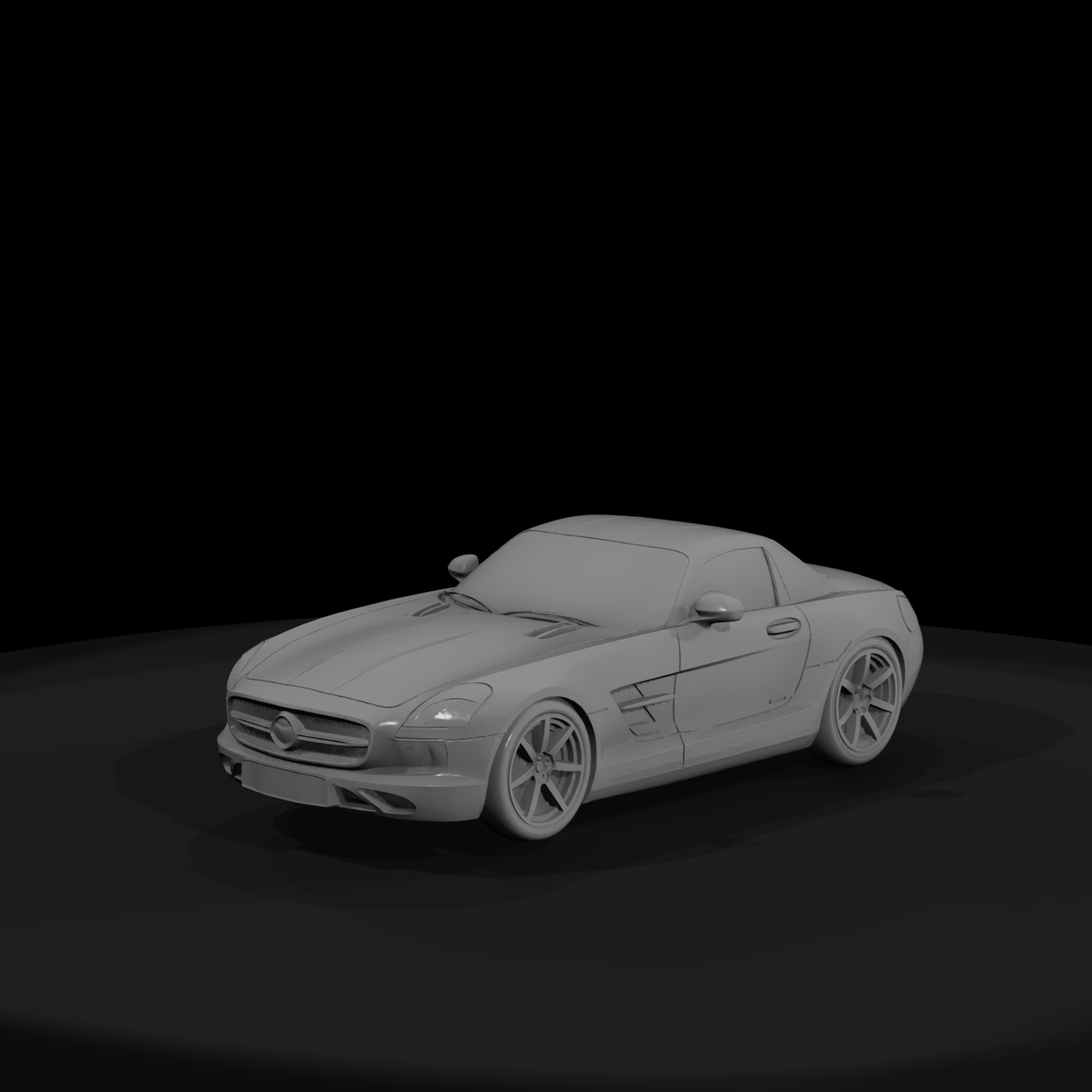 Mercedes SLS Convertible Diorama Car