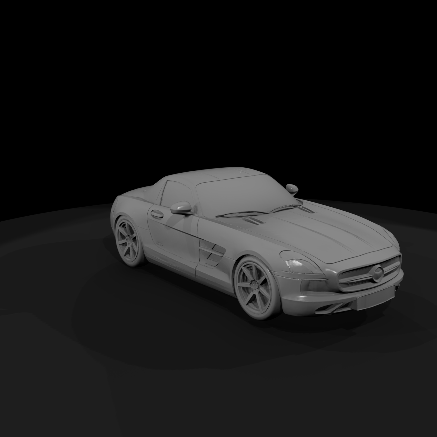 Mercedes SLS Convertible Diorama Car