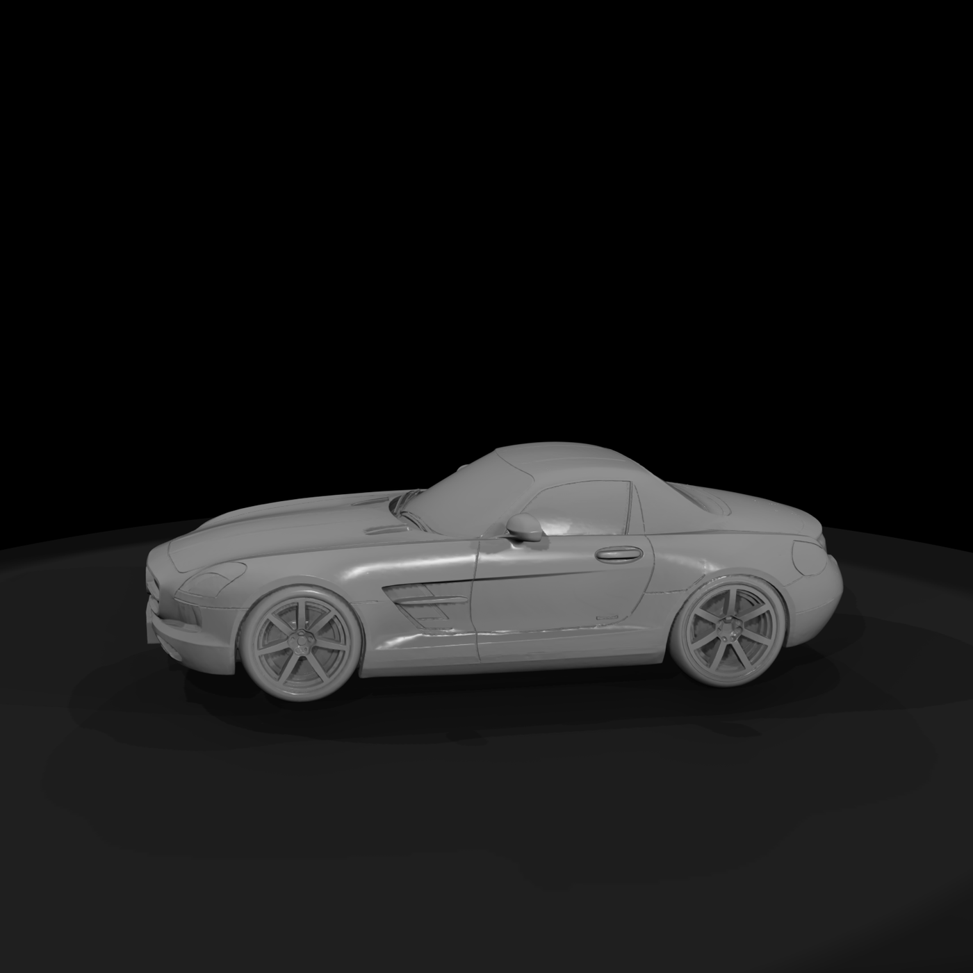 Mercedes SLS Convertible Diorama Car
