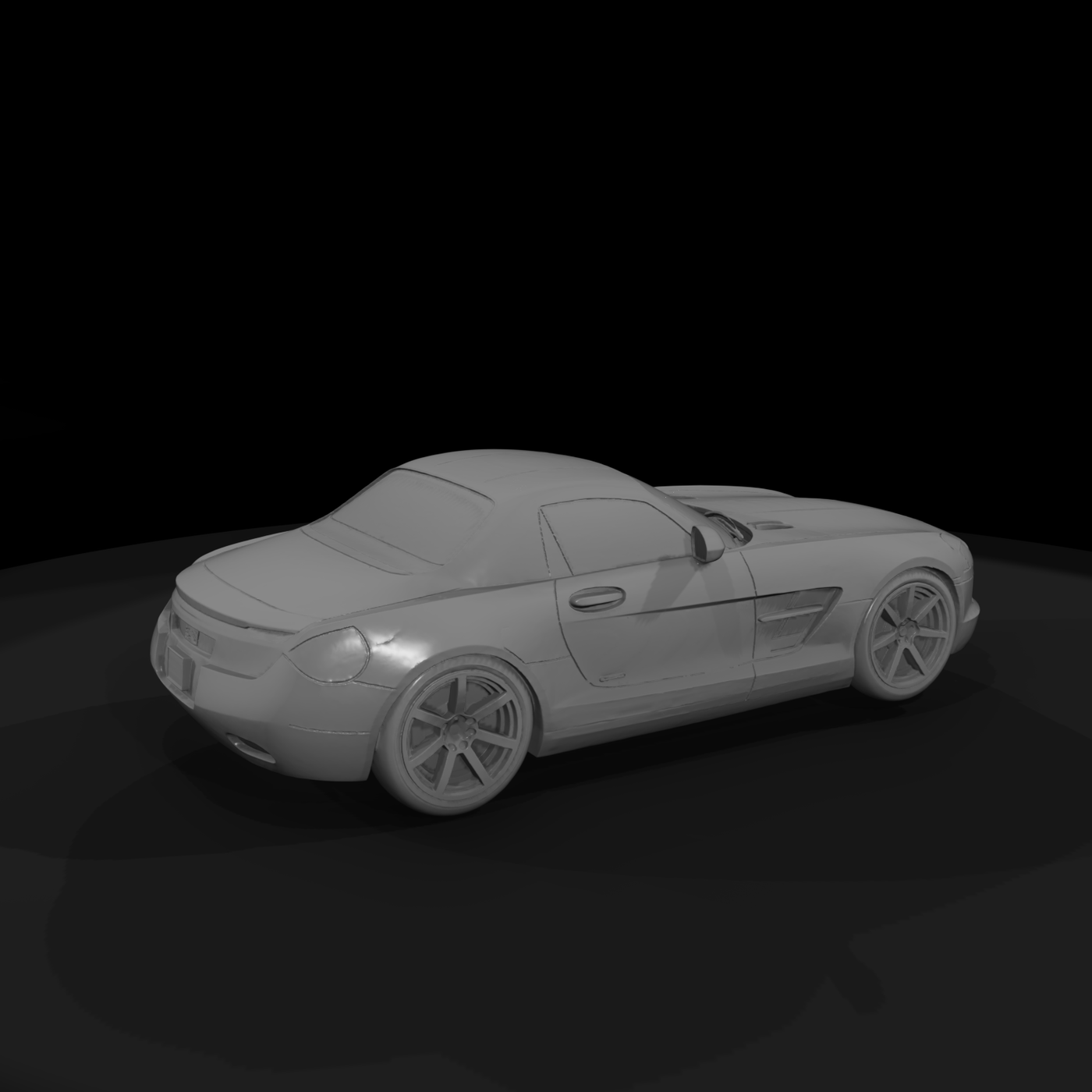 Mercedes SLS Convertible Diorama Car