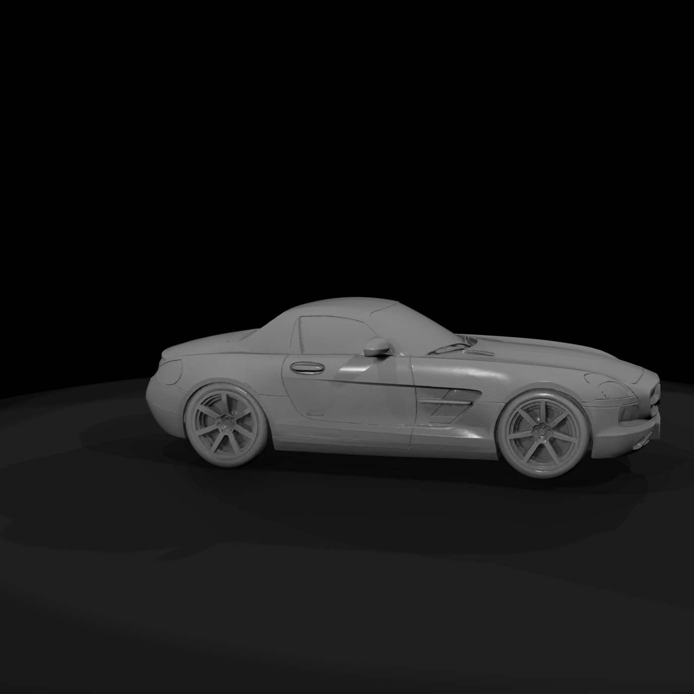 Mercedes SLS Convertible Diorama Car