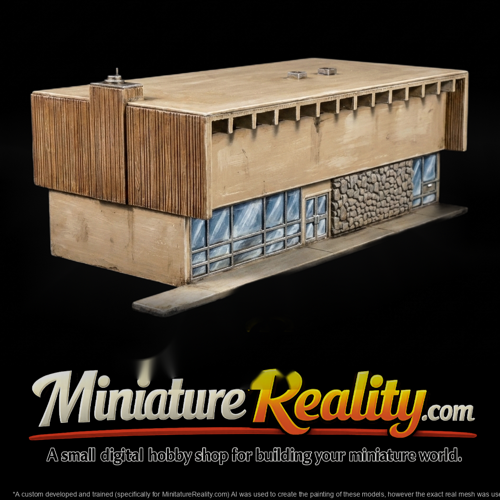 Mid-Century Mixed-Use Building for HO Dioramas