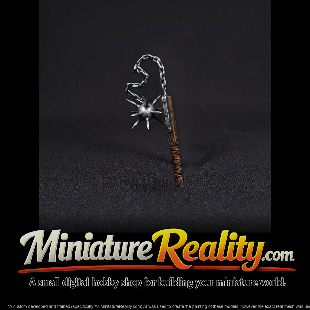 Miniature Medieval Spiked Chain Flail