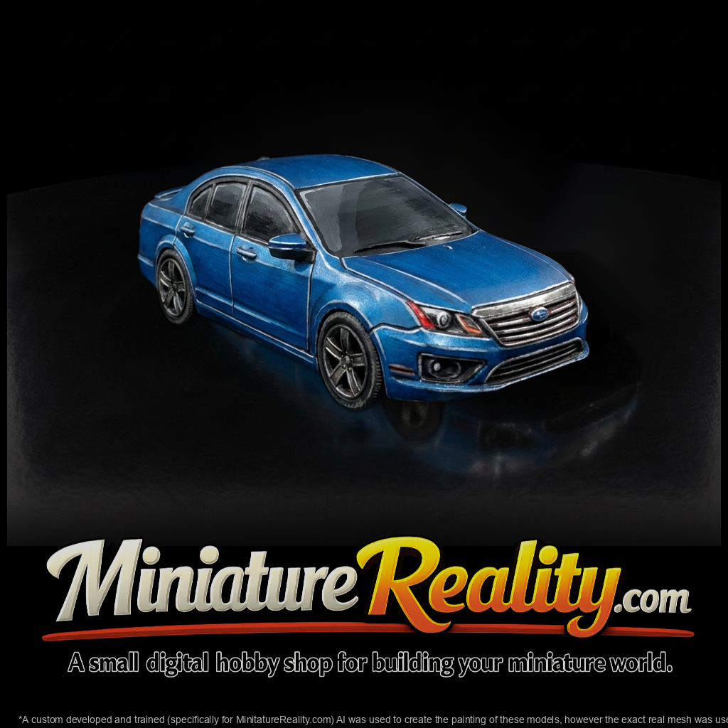 Modern Sedan Car Model — HO 1:87 for Dioramas