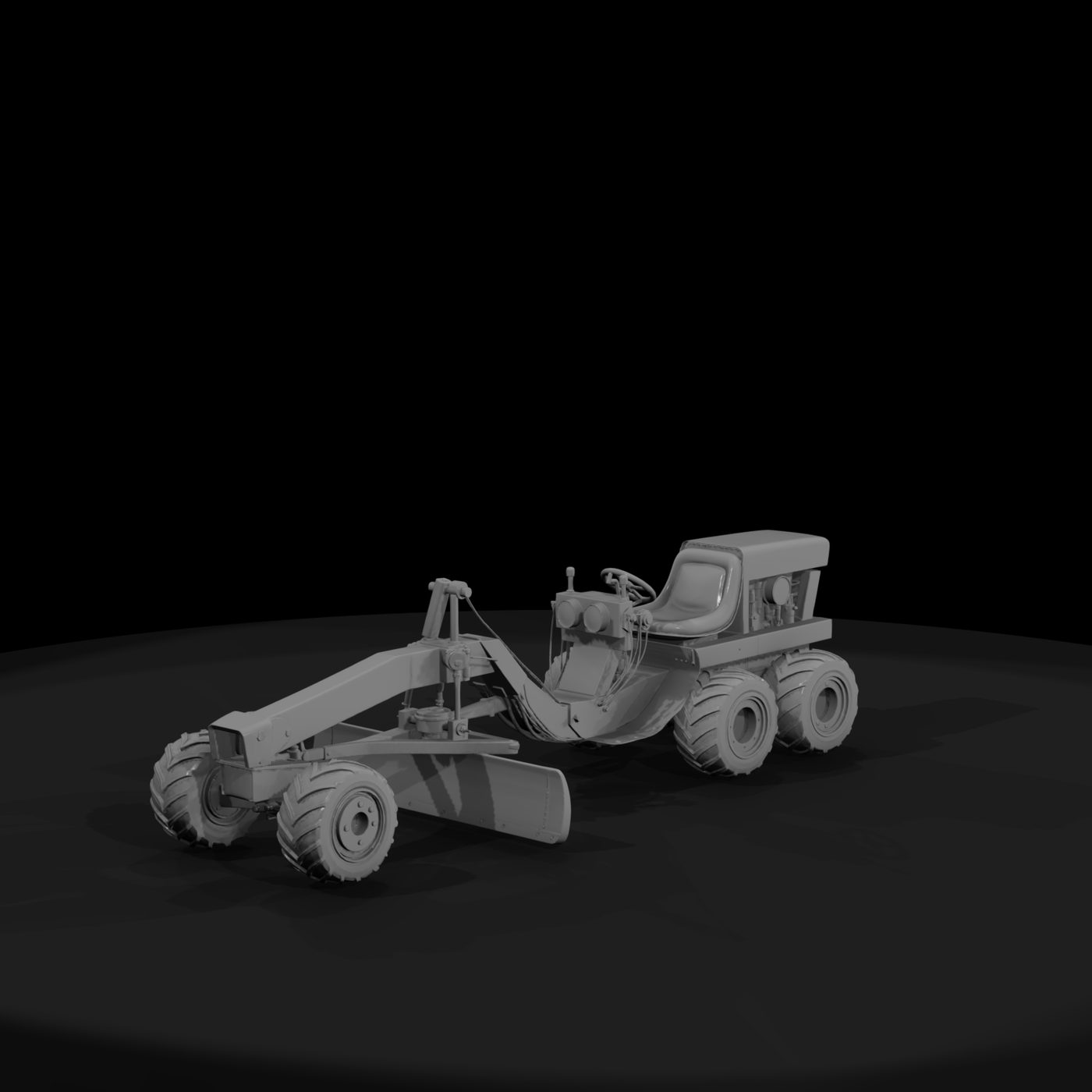 Motor Grader 1:87 HO — Low-Poly Construction Vehicle