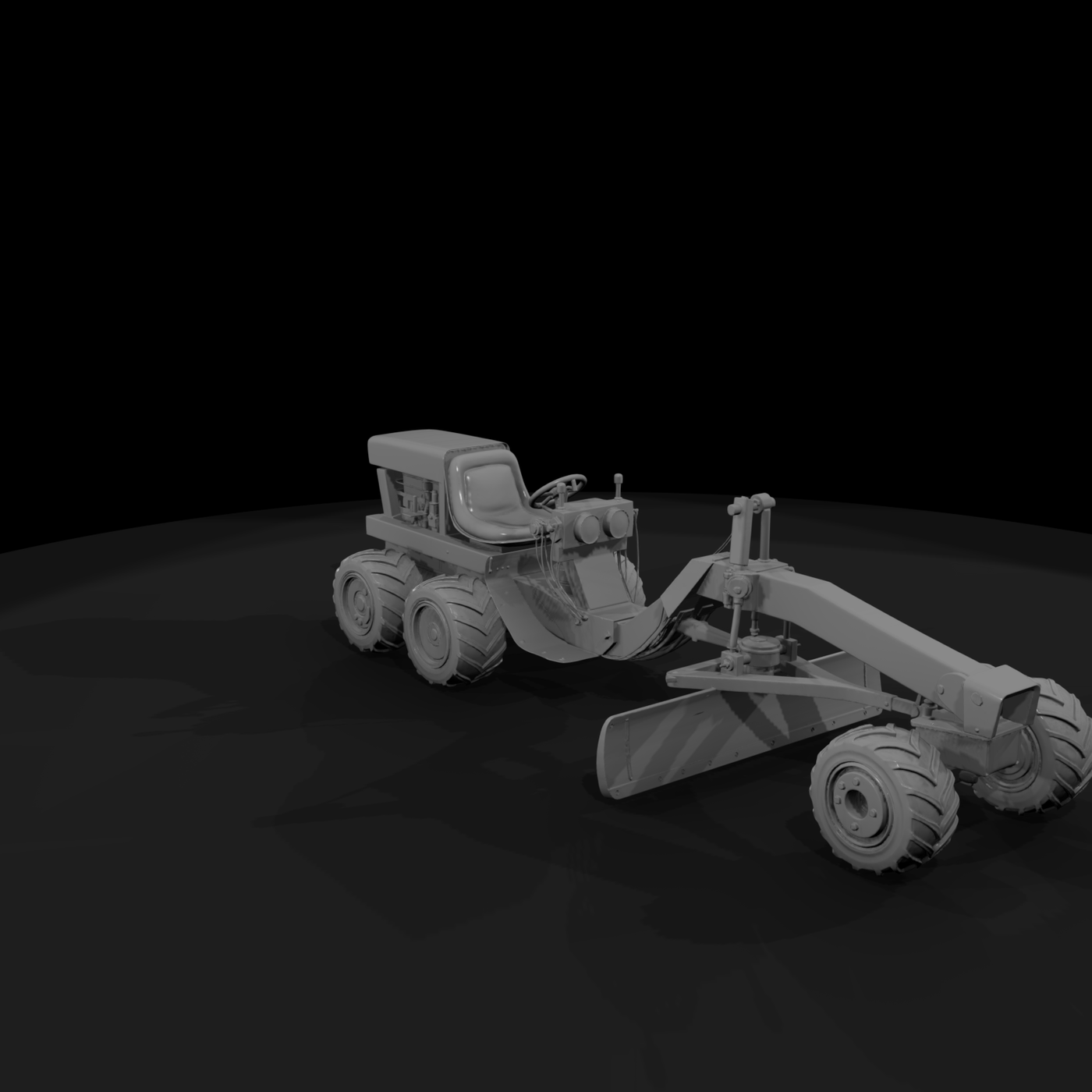 Motor Grader 1:87 HO — Low-Poly Construction Vehicle