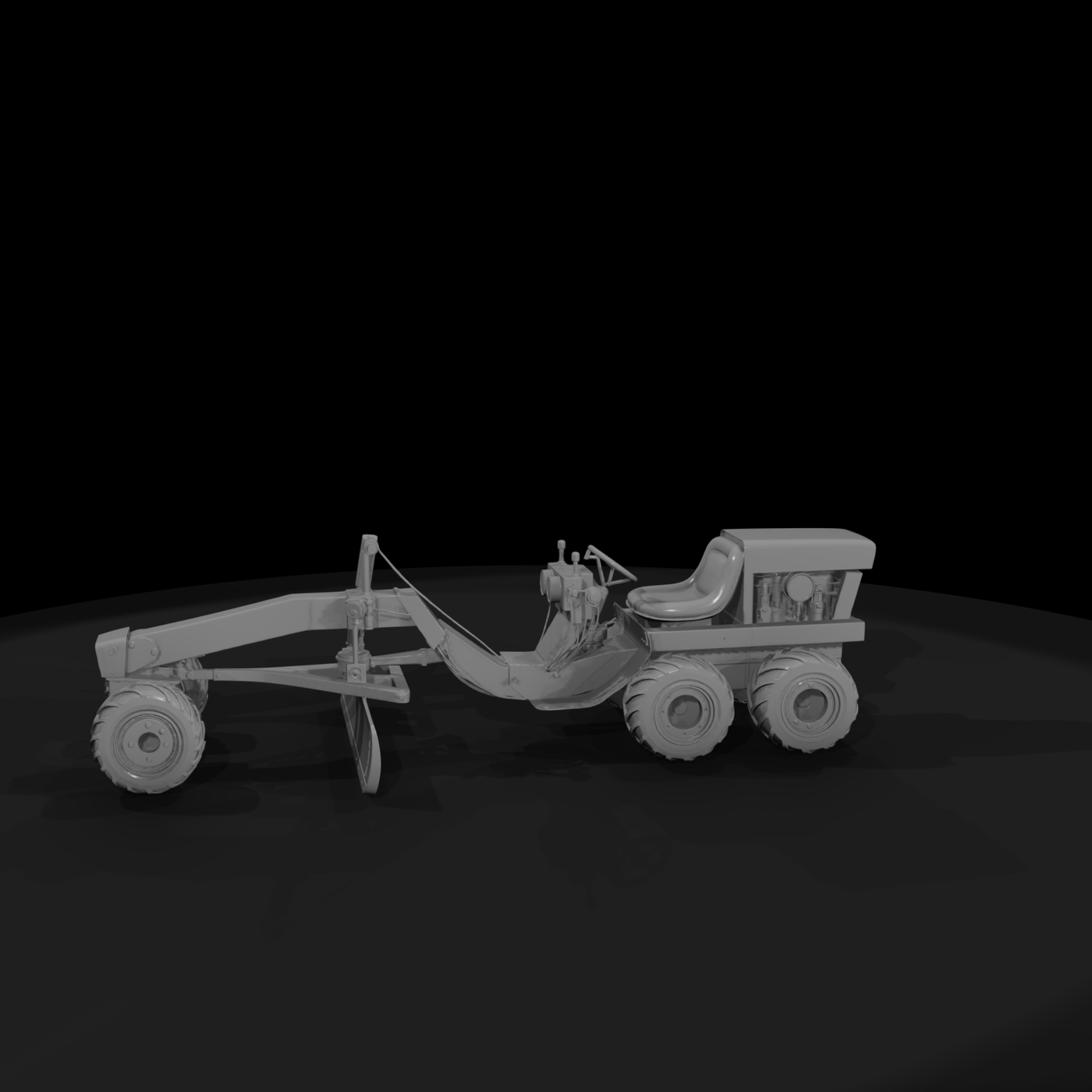 Motor Grader 1:87 HO — Low-Poly Construction Vehicle