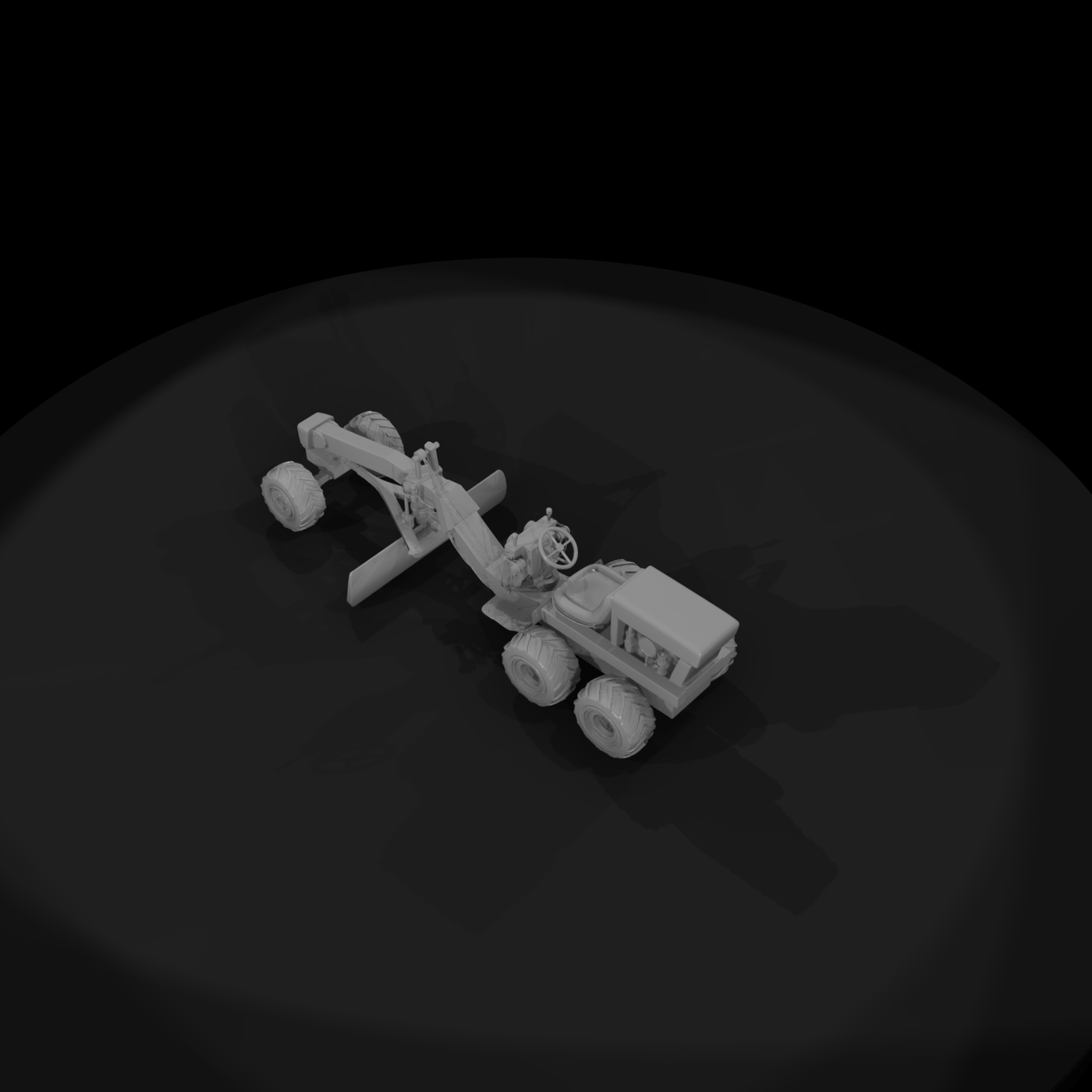 Motor Grader 1:87 HO — Low-Poly Construction Vehicle