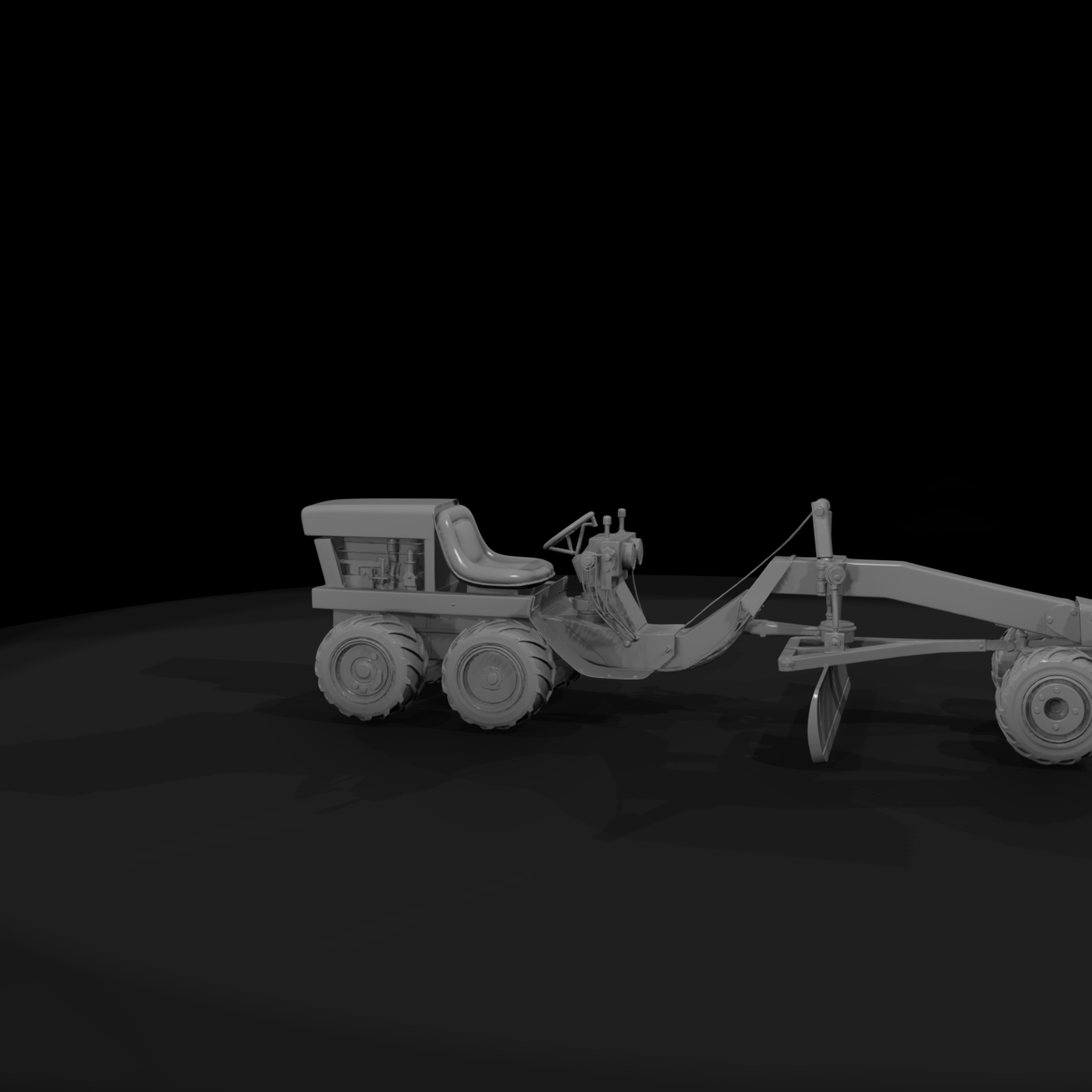 Motor Grader 1:87 HO — Low-Poly Construction Vehicle