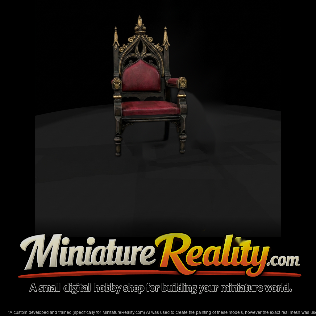 Neo-Gothic Throne Armchair — Diorama & Model Railways