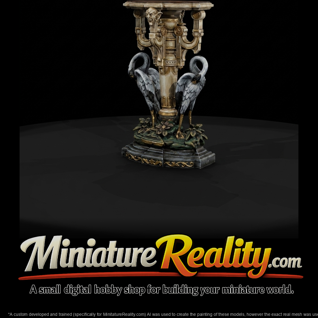 Neoclassical Crane Pedestal Table