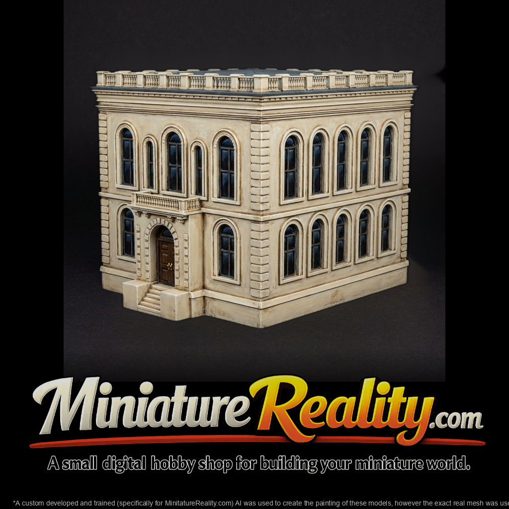 Neoclassical Townhouse Model for Dioramas & HO