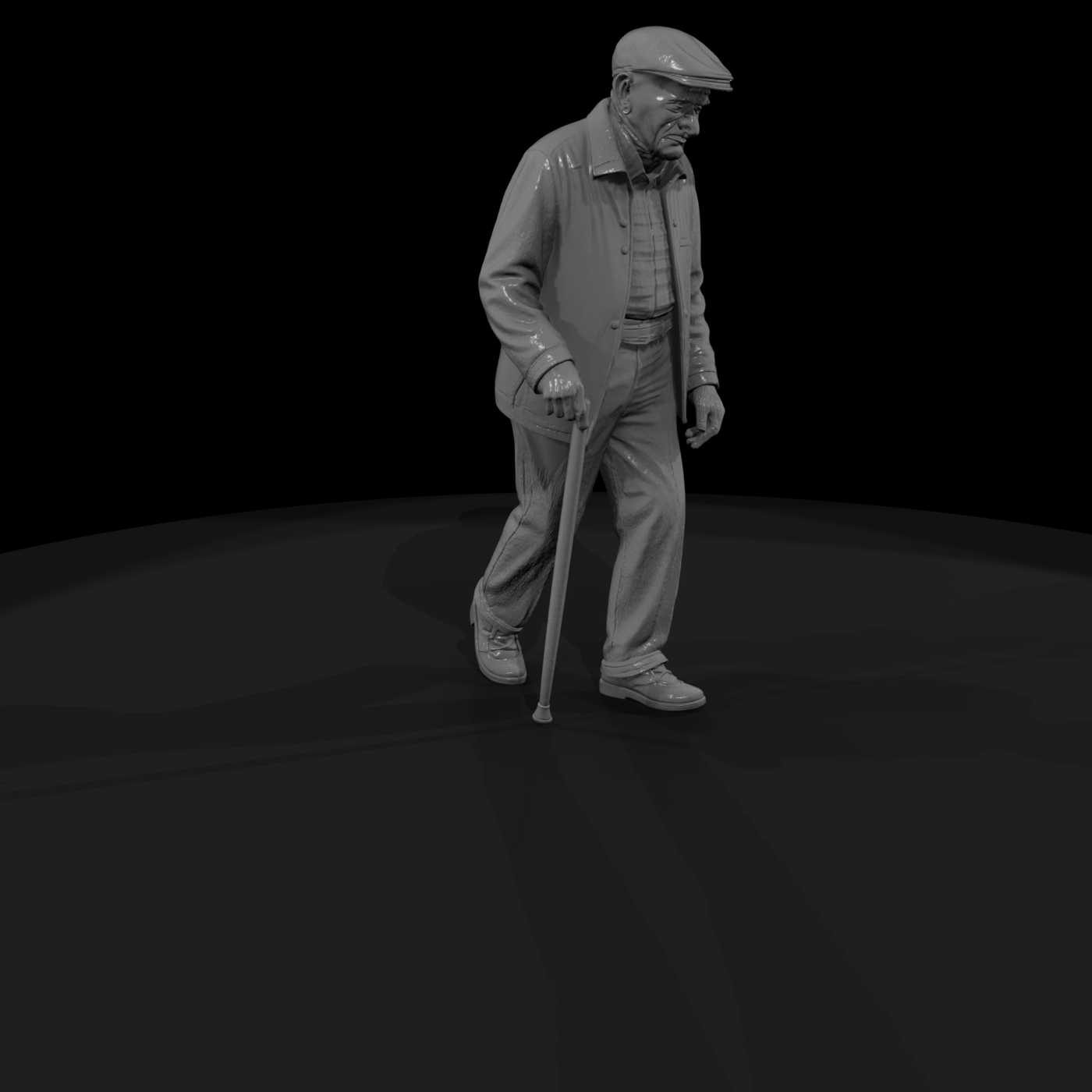 OLDER PEOPLE IN THE PARK Elderly man 01