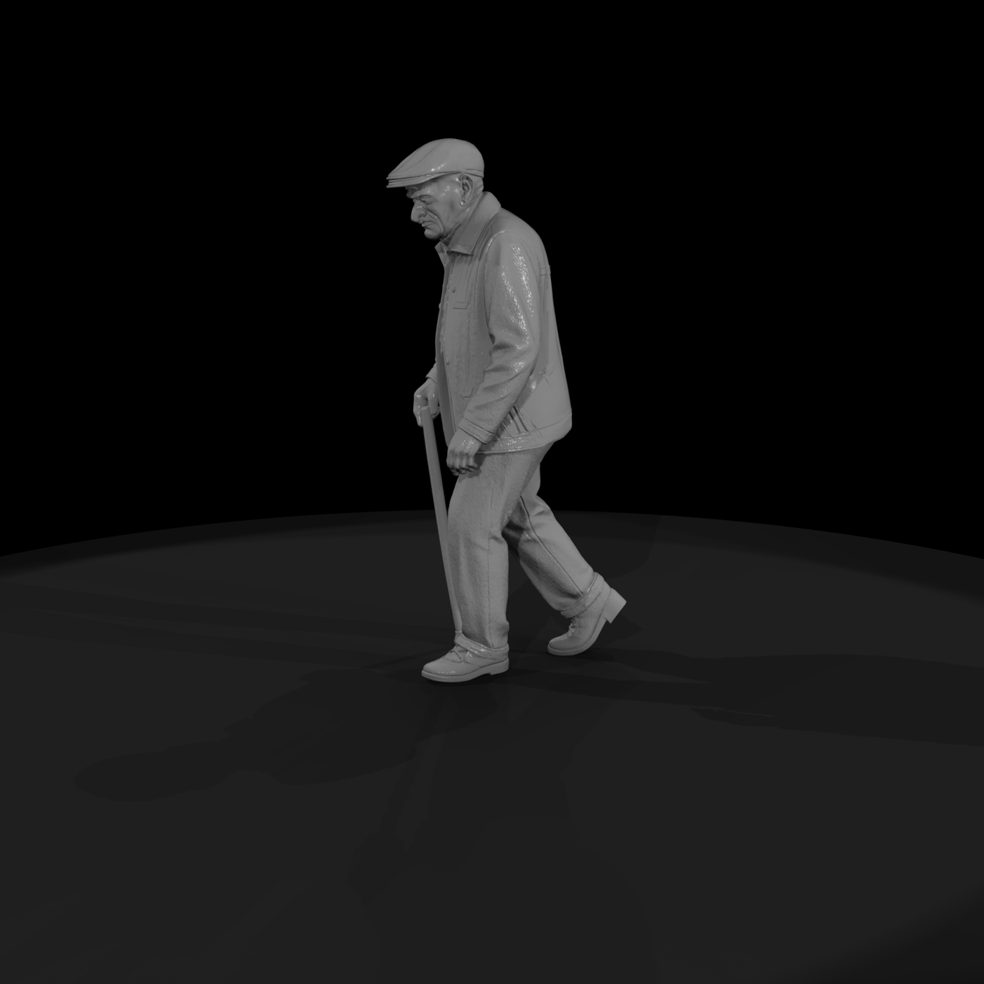 OLDER PEOPLE IN THE PARK Elderly man 01