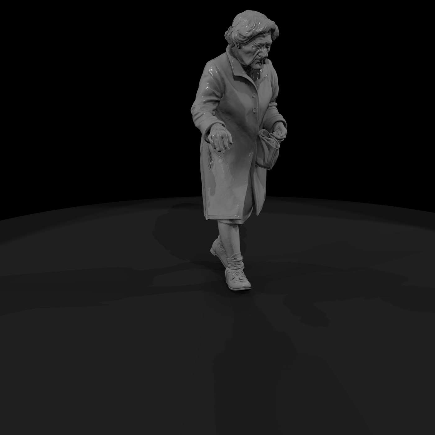 OLDER PEOPLE IN THE PARK Elderly woman